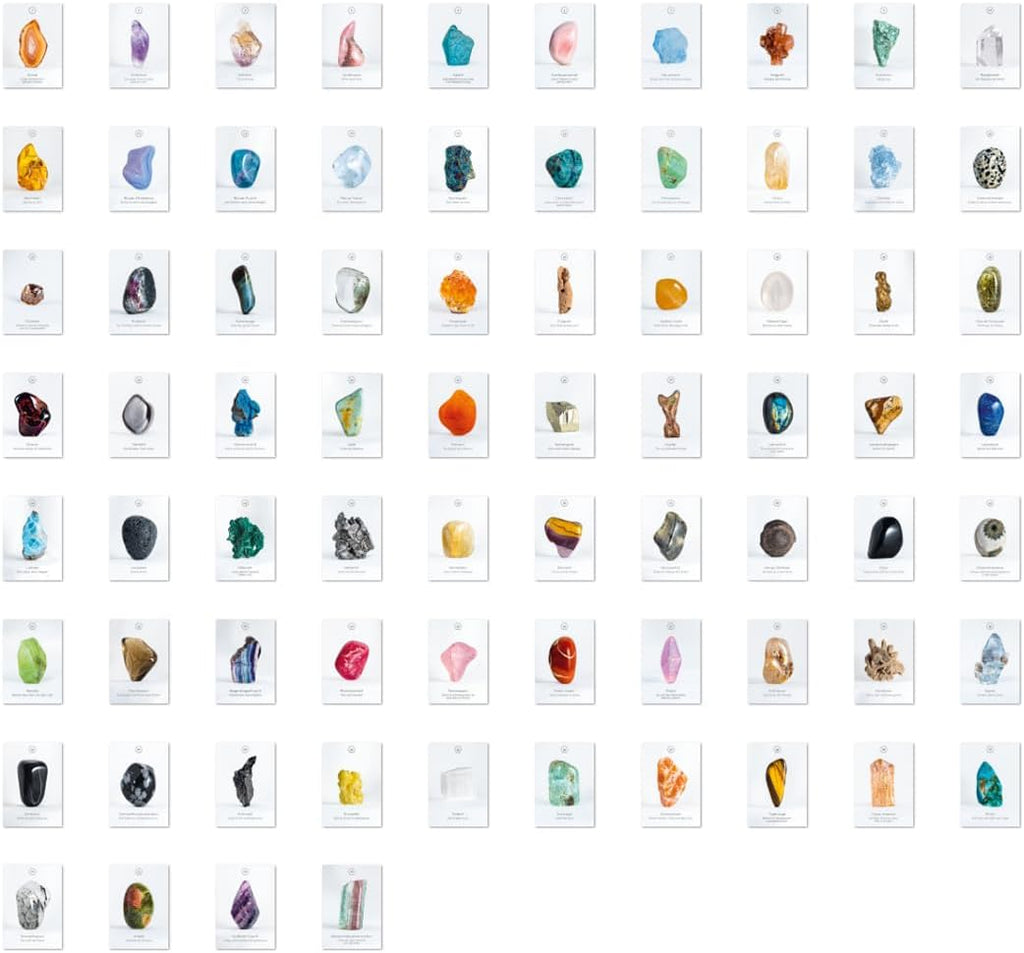 Ihr innerer Schatz der Weisheit – 74 Edelsteine ​​& Achtsamkeitskarten für Erwachsene mit Meditations- und Entspannungsanleitung, spirituelle Geschenke, Affirmationskarten mit Kristall und Mineral