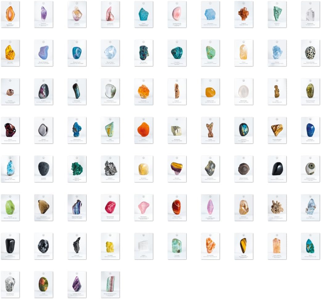 Ihr innerer Schatz der Weisheit – 74 Edelsteine ​​& Achtsamkeitskarten für Erwachsene mit Meditations- und Entspannungsanleitung, spirituelle Geschenke, Affirmationskarten mit Kristall und Mineral