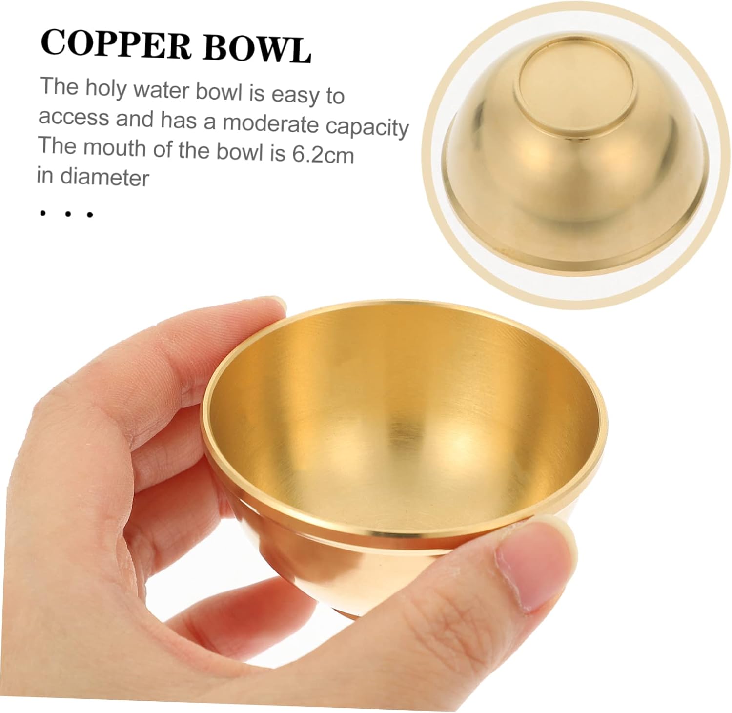 Cabilock Bronze Decorative Bowl Set of 4 Buddha Sacrifice Bowls Made of Pure Copper Meditation Bowls Worship Bowl Altar Bowls Copper Bowl of the Temple Pot Lubricating Wiping Bowl Jewellery Tray