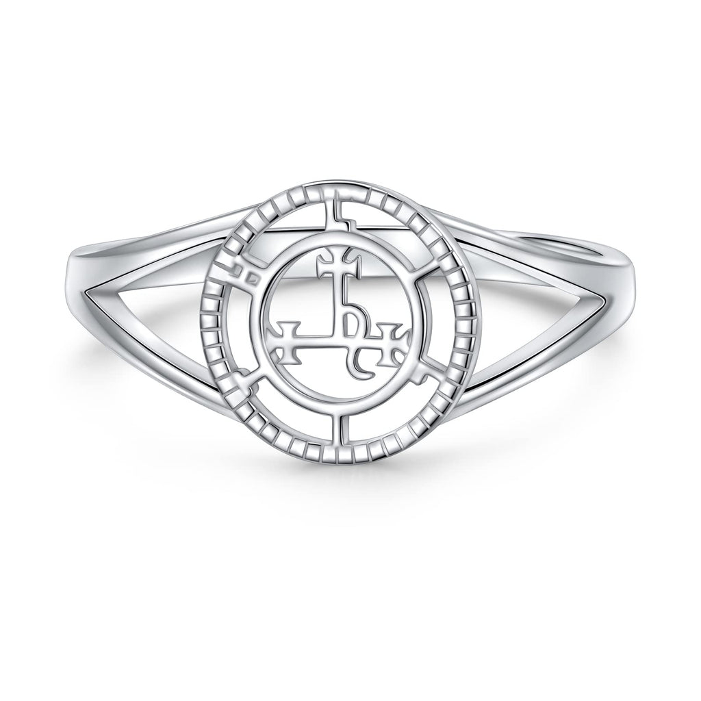 Sigil of Lilith Statement-Ring S925 Sterling Silber Sigil of Lilith Statement-Ring Geschenke für Frauen Männer