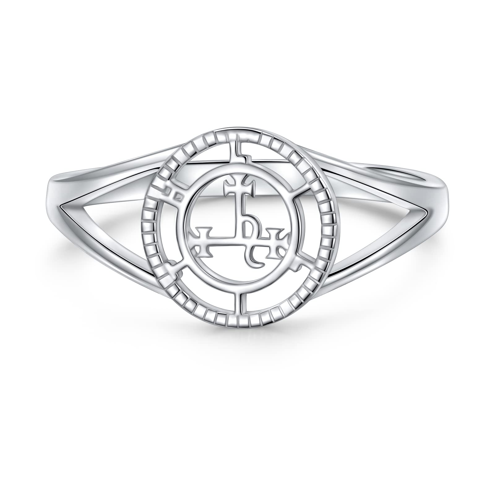 Sigil of Lilith Statement-Ring S925 Sterling Silber Sigil of Lilith Statement-Ring Geschenke für Frauen Männer