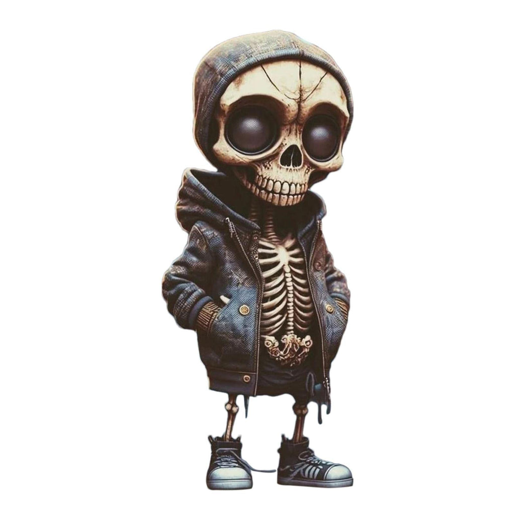 Qihuyi - Skeleton Figures, Cool Skeleton Figures, Resin Statue Sculpture Memorial Miniature Gothic, Decorative Sculpture Decoration, Portable Halloween Home Party Desk Decoration