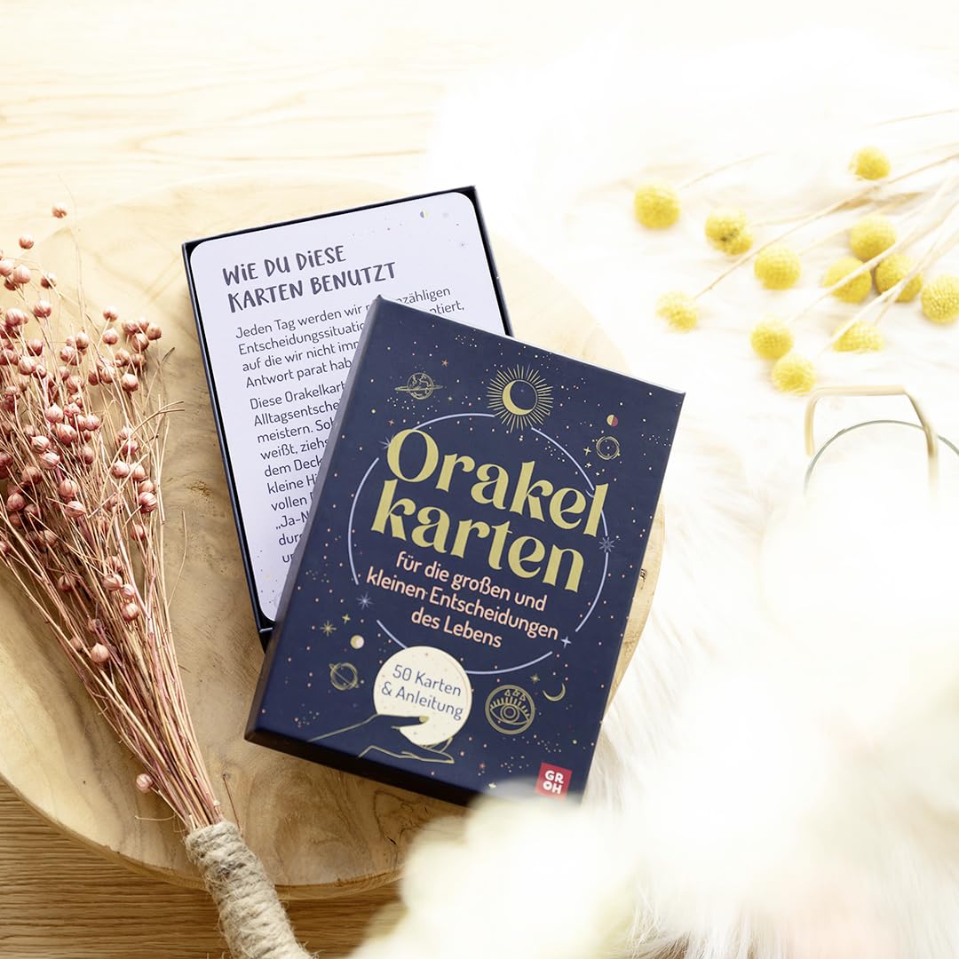 Orakelkarten für die großen und kleinen Entscheidungen des Lebens: Nutze die Entscheidungskraft des Universums. 50 Kärtchen mit Anleitung