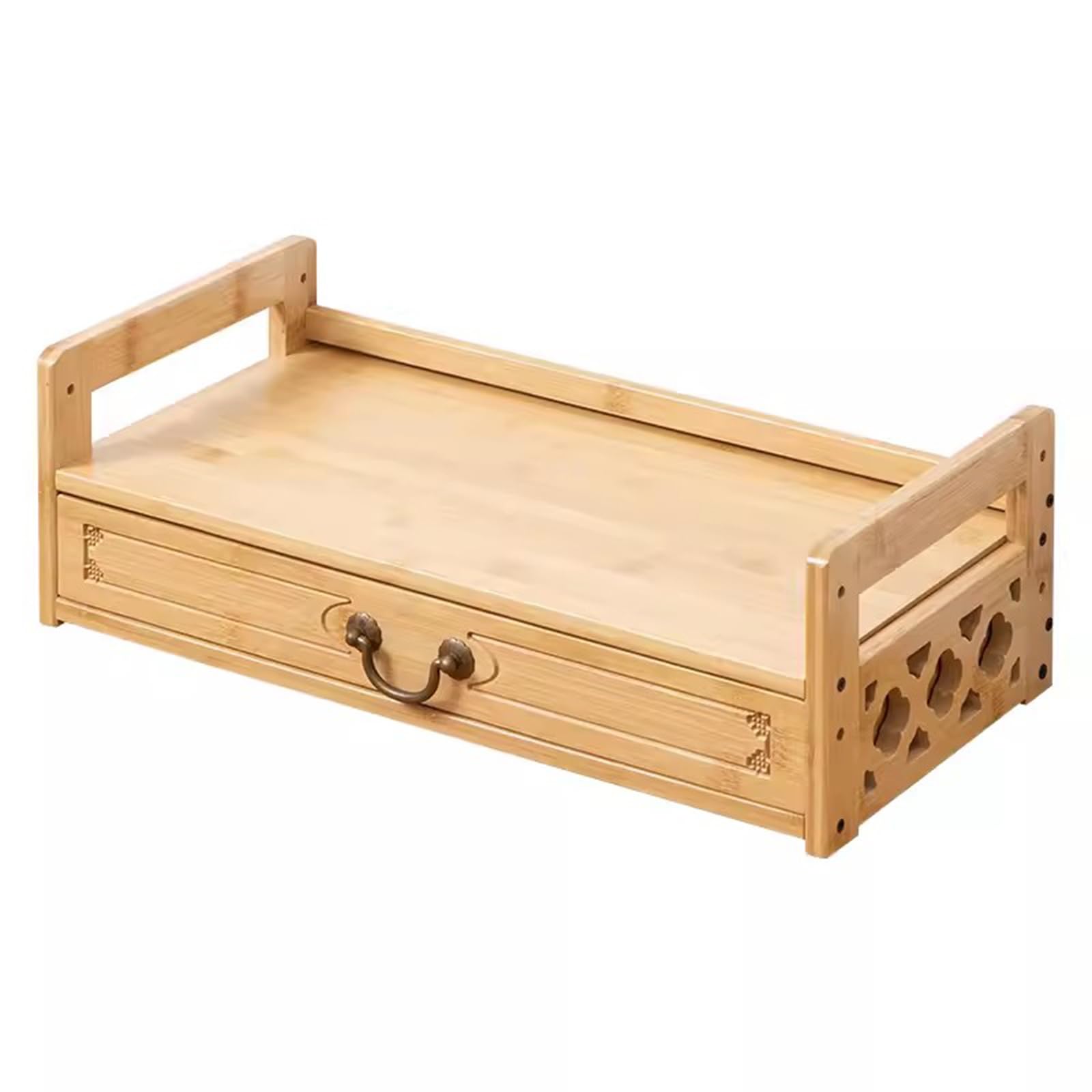 Bamboo Spiritual Altar Table with Drawers, Altar Meditation Table, Relaxing Buddhist Tea Table for Prayers, Fortune Telling, Worship