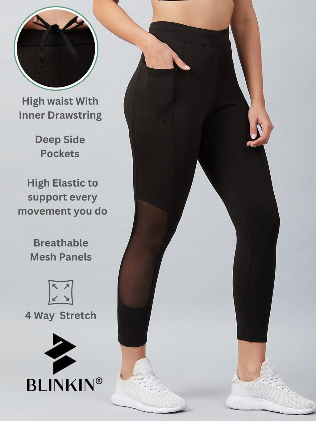 BLINKIN Women's Stretch Fit Mid Rise Track Pant