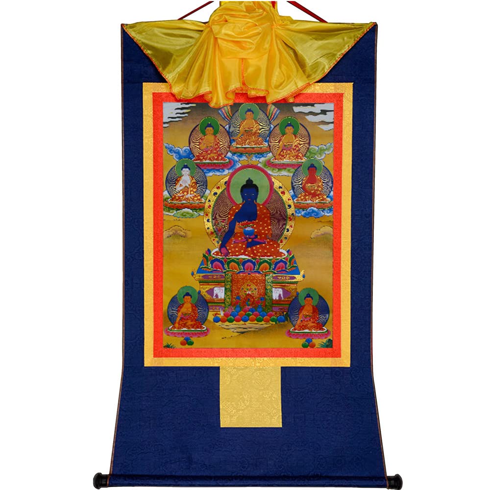 Gandhanra Green Tara Thangka Tibetan Thangka Art - Hot Stamped Buddha Tapestry for Zen Home Decor, Meditation, Spiritual Relaxation, and Peace