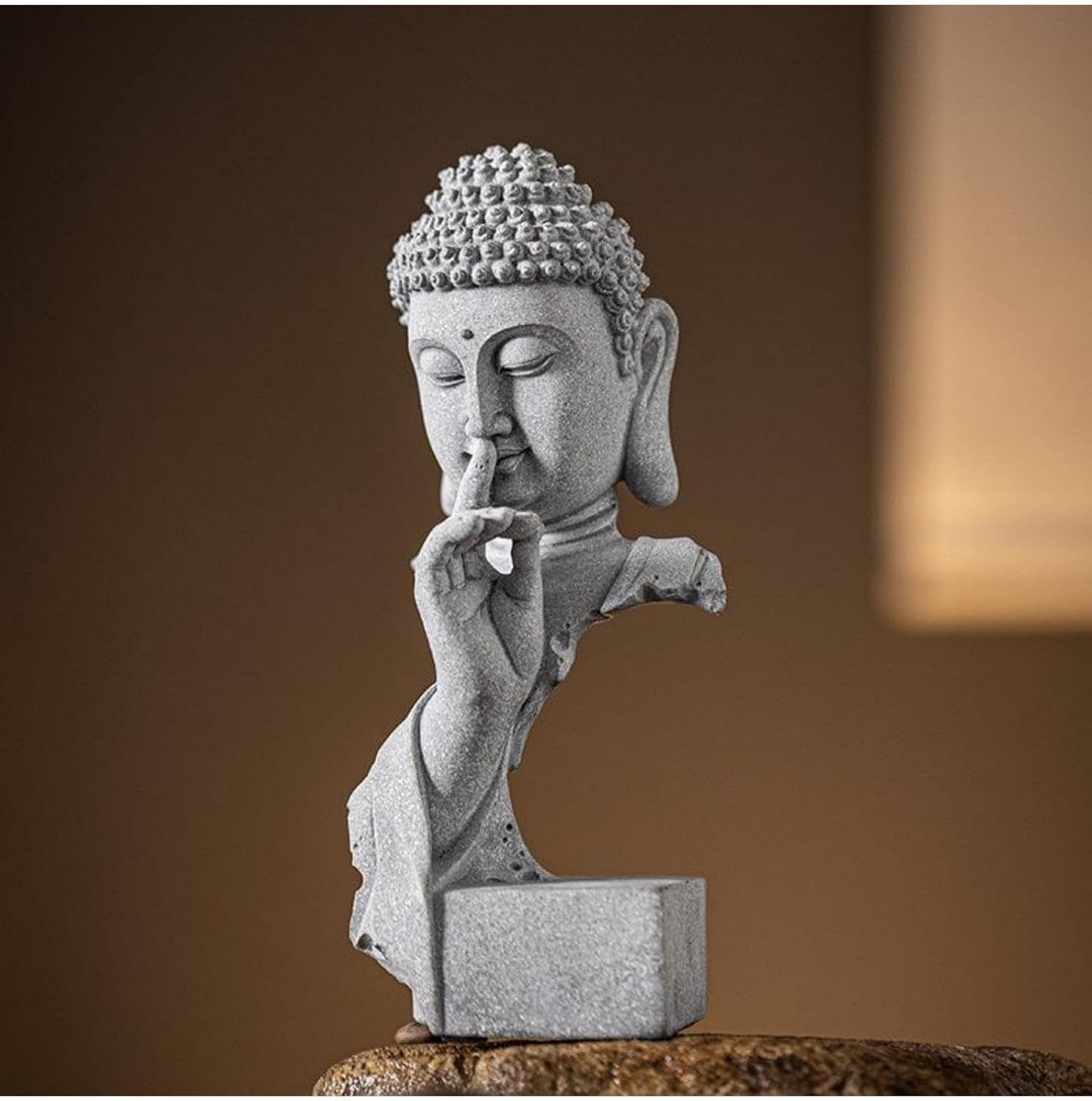 Buddha-Statue für Zen-Dekor, Meditations-Buddha-Heimdekoration, dekorative Yoga-Figuren für spirituelle Räume, Boho-Goldstatue für Bürotisch, Wohnzimmer, Dekorationen