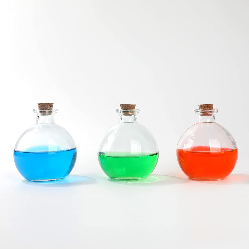 Magic Season Dekorative Glasflasche mit Korkverschluss(260ml Zaubertrank Flaschen / 6 Stück)