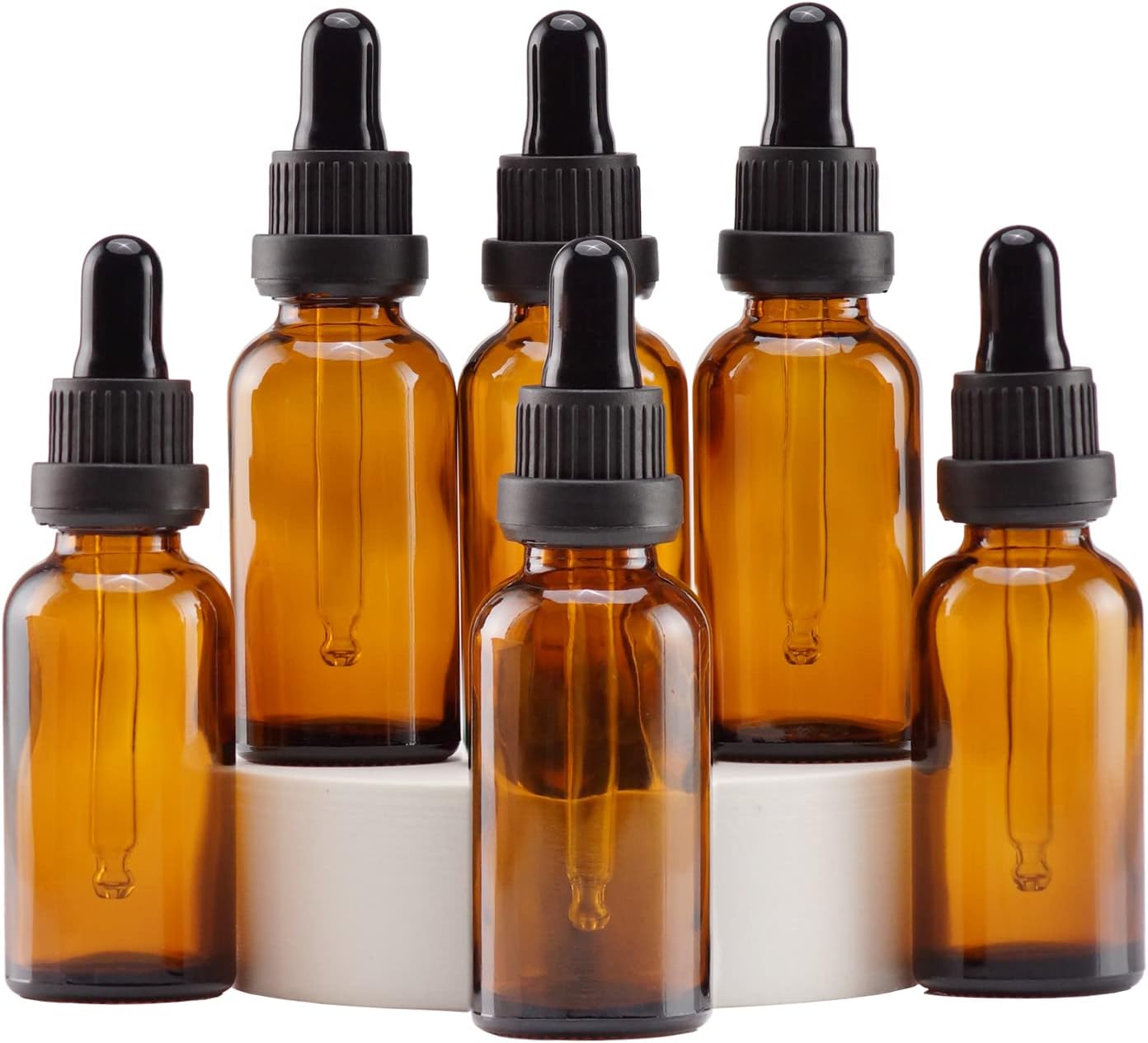 YIZHAO Pipettenflasche 30ml, Apothekerflasche Braunglas mit [Dropper Pipette Glas], Braunglasflasche für Ätherische Öl, Parfümöle,Aromatherapie,Düfte,Flüssigkeit – 6Pcs