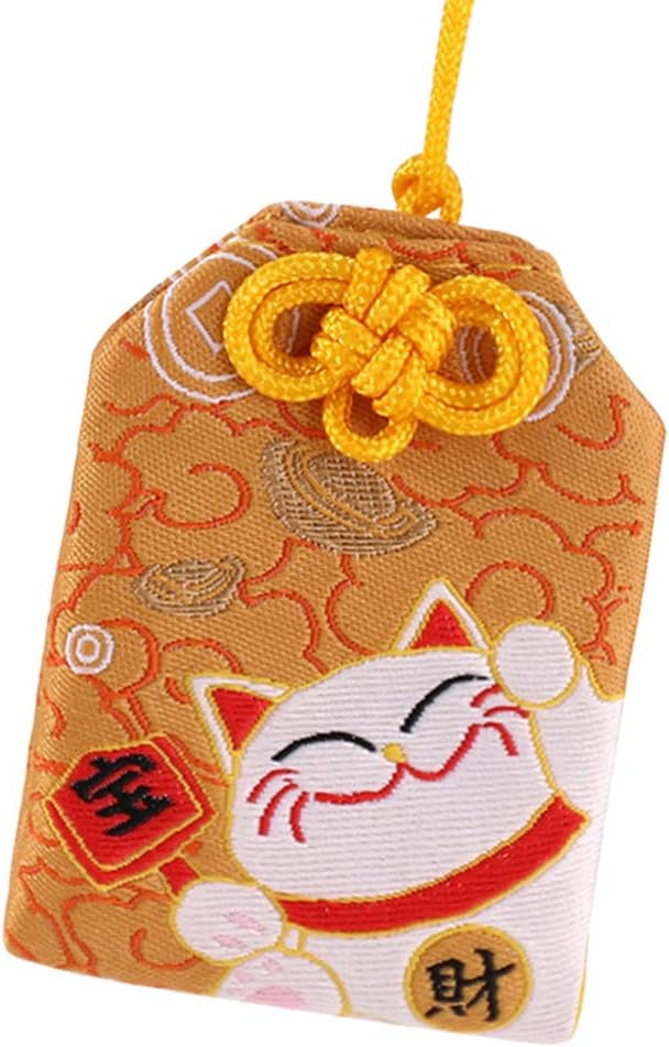 Garneck Japanischen Omamori Reichtum Gute Luck Charms Schrein Glück Amulett für Liebe Bildung Reichtum Gesundheit Gelb