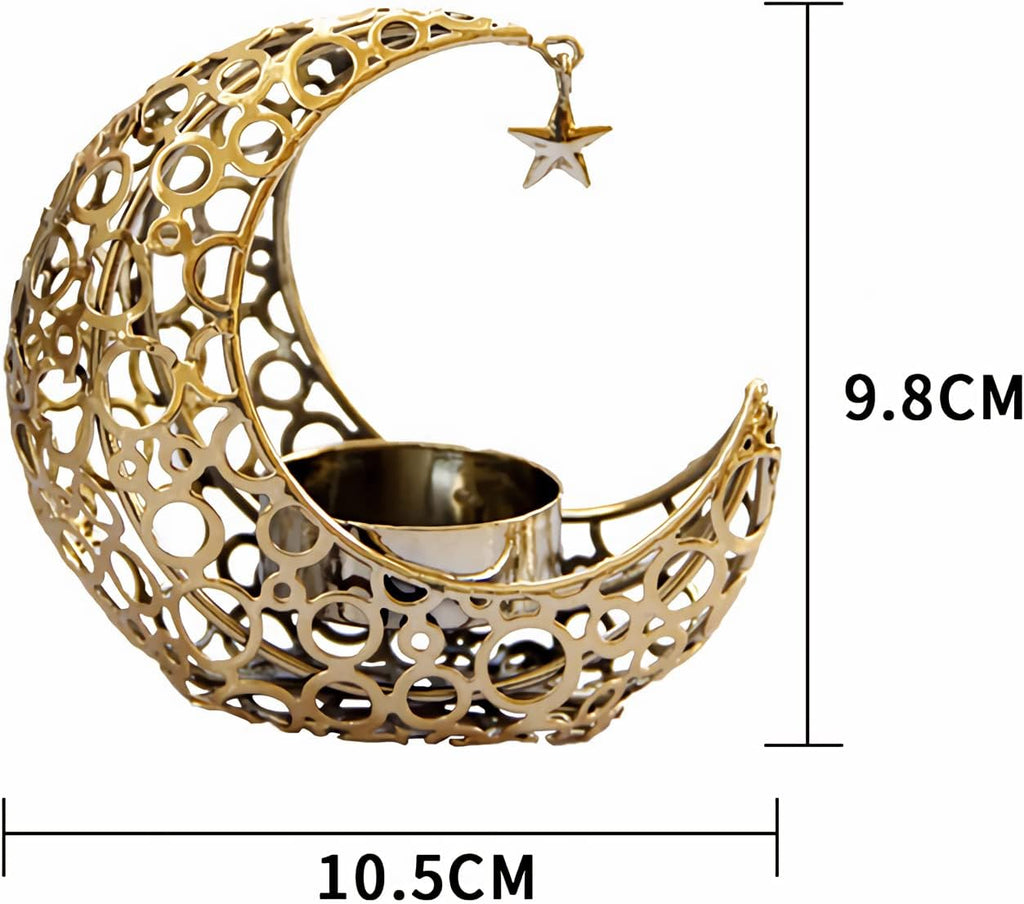 Teelichthalter Moon Kerzenständer Schwarz Windlicht Laterne Tischdeko Wohnzimmer Deko modern Kerzen Deko Kerzenhalter Weihnachten, Grillparty, Valentinstag, Muttertag Ramadan Dekoration