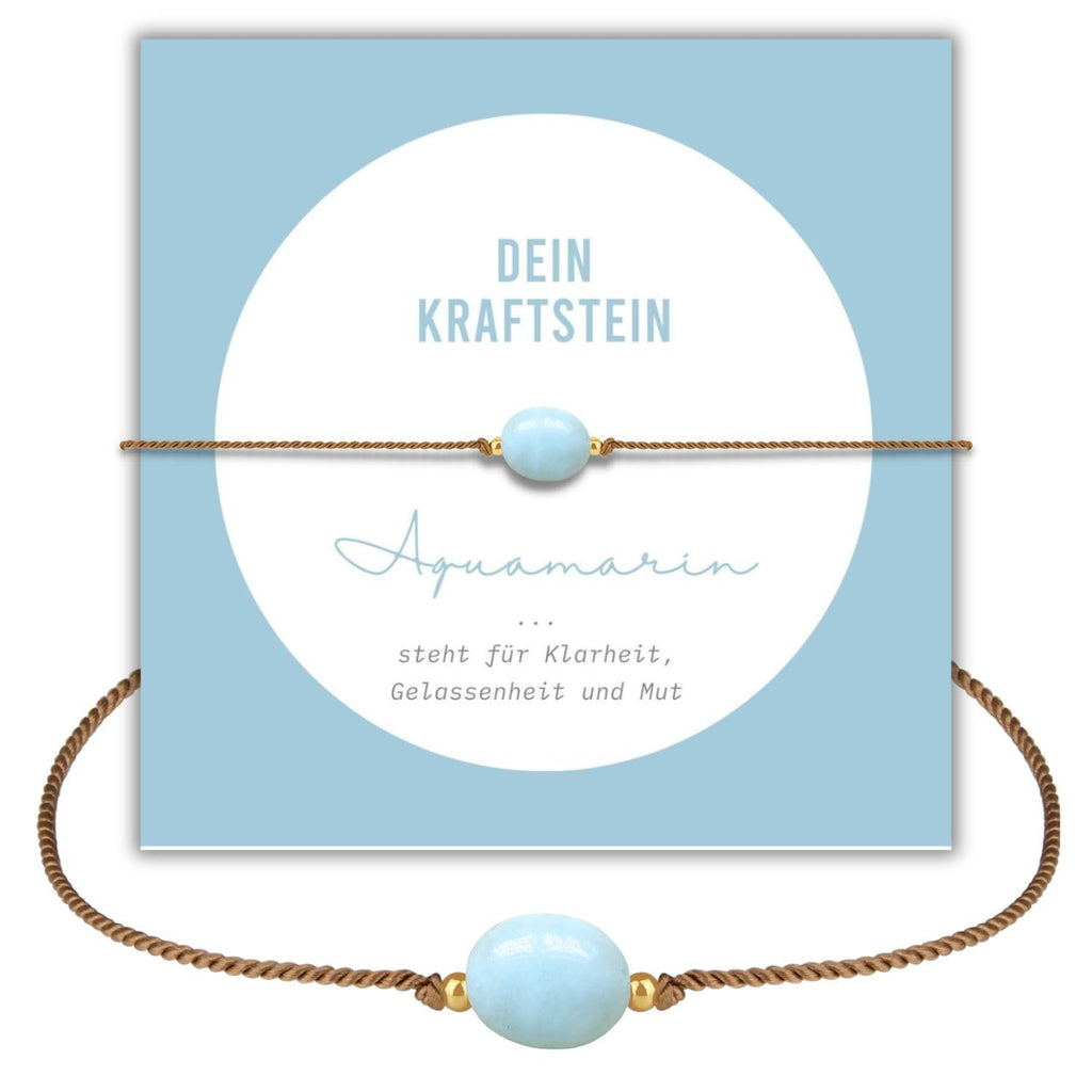 happymaker - Rosenquarz Armband Damen, handgemacht in Deutschland, Edelstein Armband rosa mit vergoldeten Perlen, Geschenkverpackung als Kraftgeber Geschenk für Frauen und Mädchen