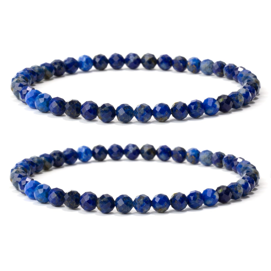 4 mm Stretch Bracelet Made of Real Natural Stone Beads, Healing Stone Bracelet, Yoga Bracelet for Women, Men, Lucky Bracelet, Friendship Bracelet, Replacement Beads Included