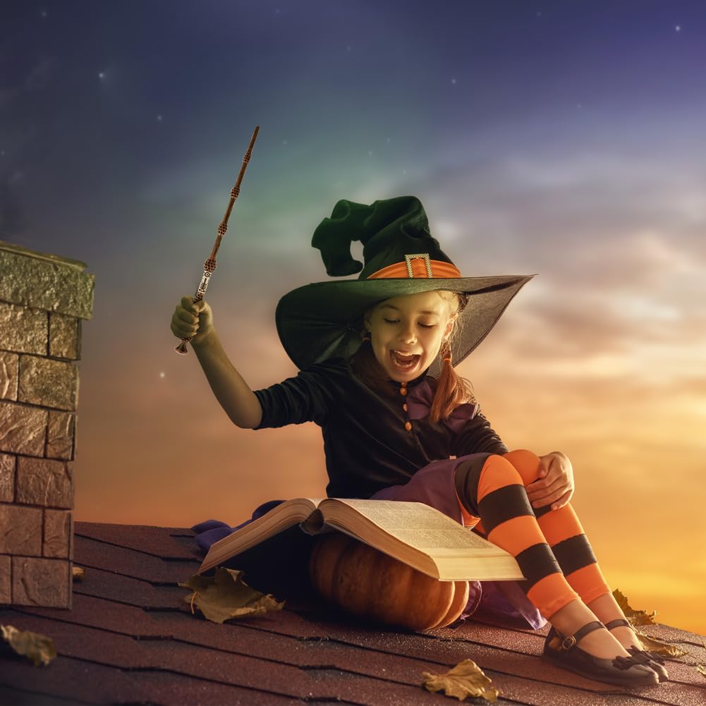 Aomig Zauberstab Magischer Zauberstab für Zauberer Zauberlehrlinge, Erwachsene Kostümzubehör für Zauberer Zauberlehrlinge Halloween Cosplay Karneval Halloween Karneval Weihnachten Cosplay Party