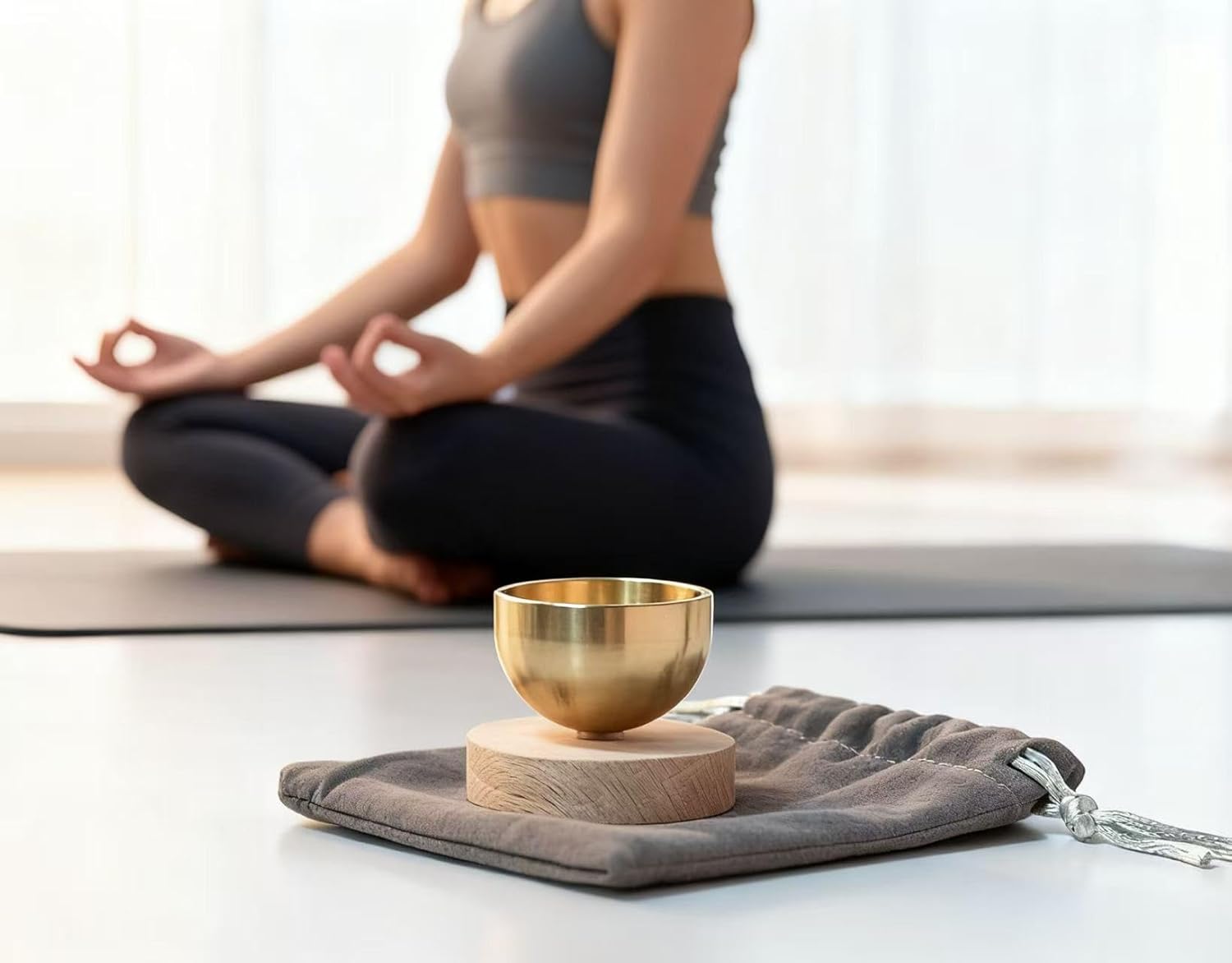 Flangschale klein tibetische, klangschalen set, gegossene klangschale für Yoga, Meditation und Entspannung, Achtsamkeit, Chakra-Heilung, Stressabbau