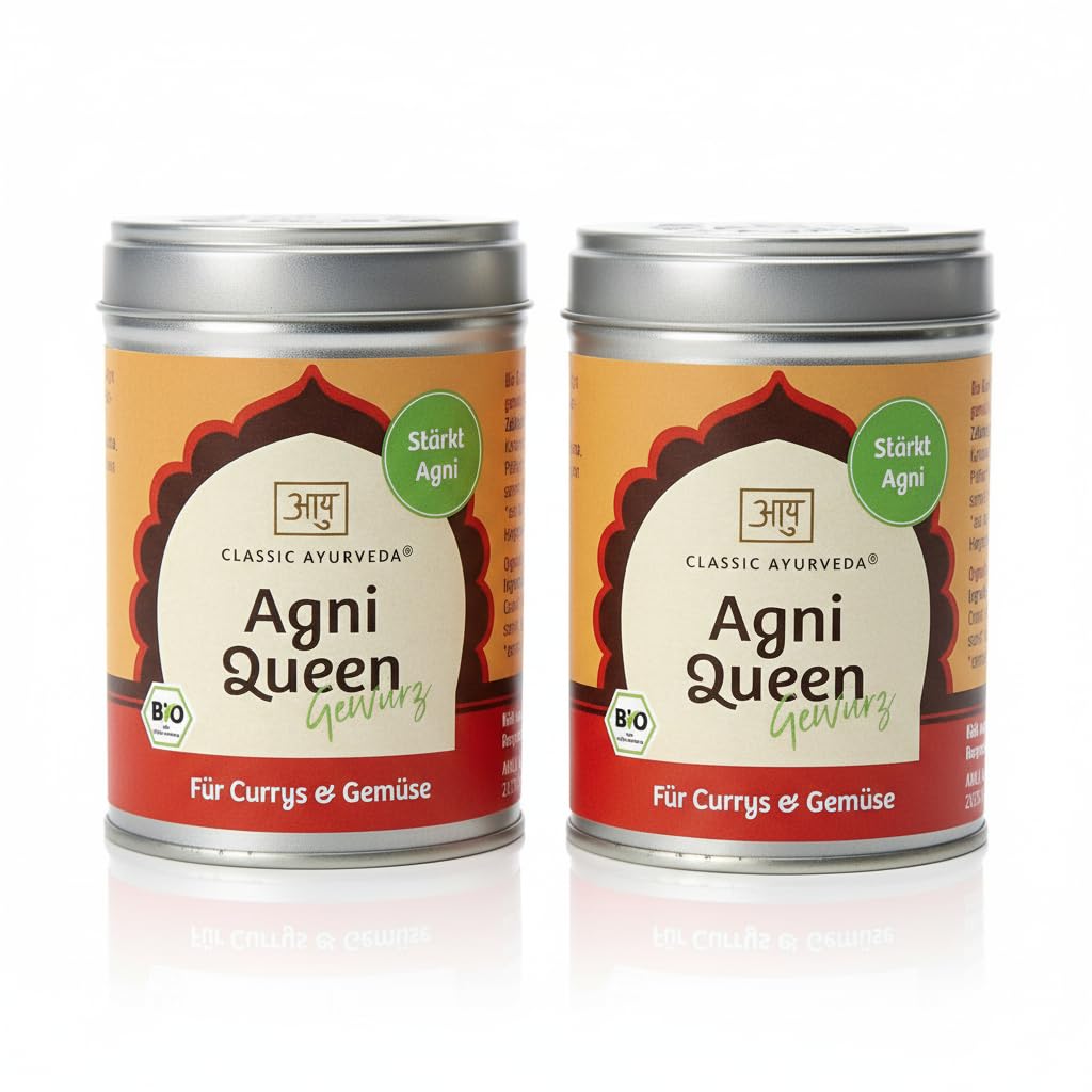 Classic Ayurveda - Bio Agni Queen Gewürz - 80 g - Ayurvedische Würze für Currys und Gemüse