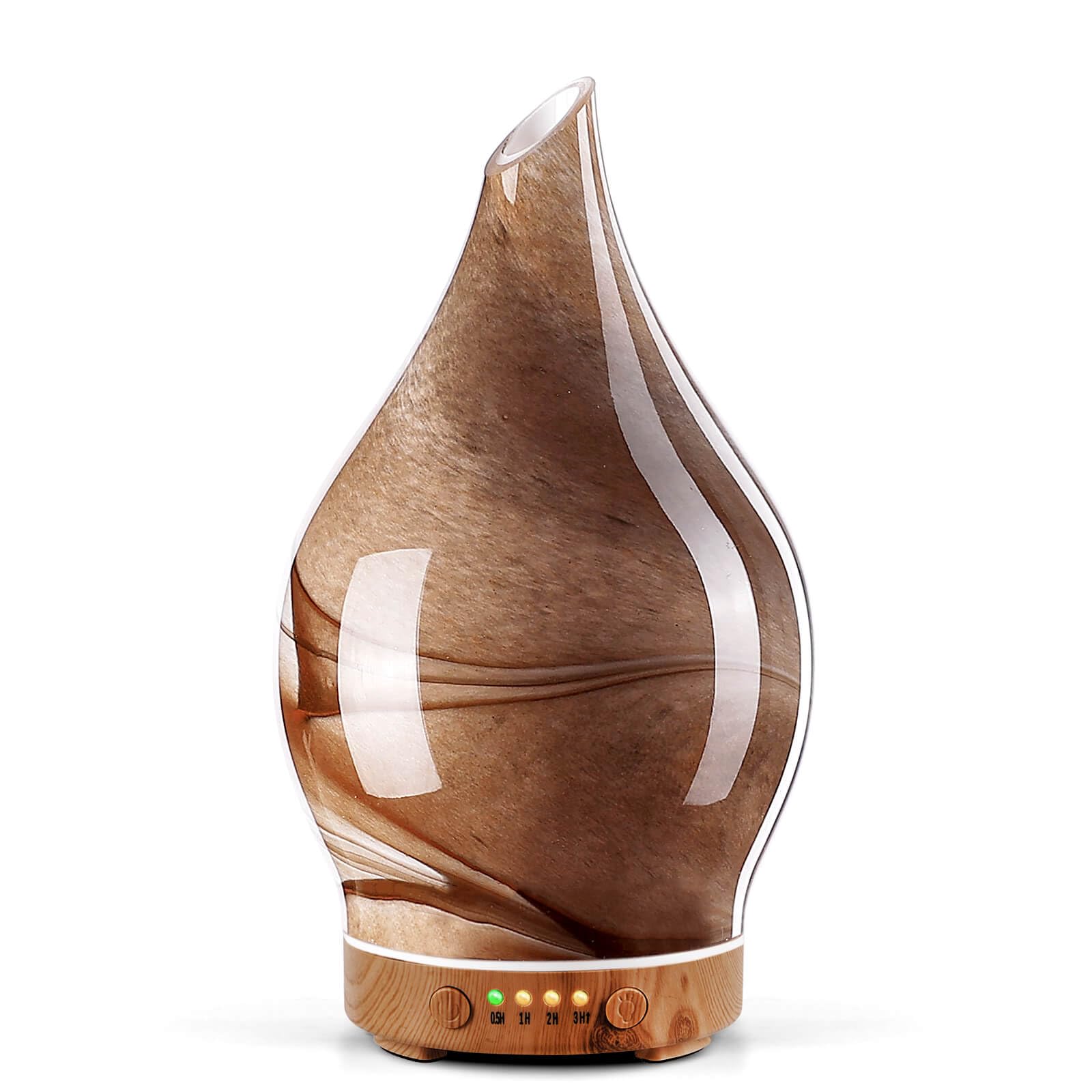 Porseme Aroma Diffuser Luftbefeuchter 150ml,Handgeblasen 3D Luftbefeuchter Ultraschall Leise 7 farbwechselnde LEDs Raumbefeuchter BPA Frei für Wohnung Yoga SPA mit Timer (Rose Gold)