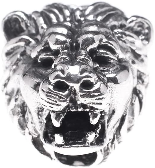 WINDALF Haar & Bartperle LION 12 mm Löwen Schmuck 925 Sterlingsilber