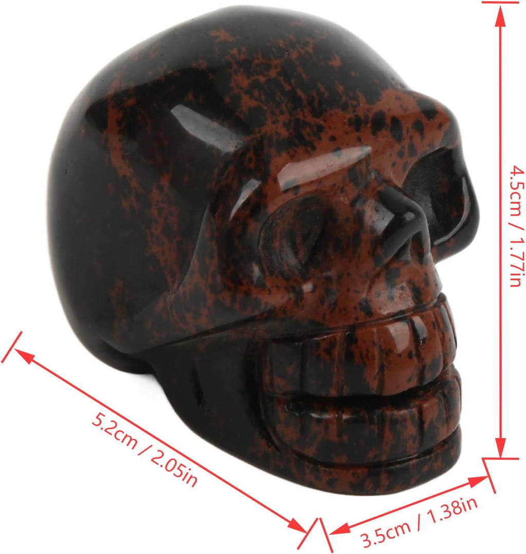 Restokki Kristallschädel, Kristallschädelkopf, Obsidian-Kristallschädel, natürliches Material, Handgravur, eleganter, modischer Kristall