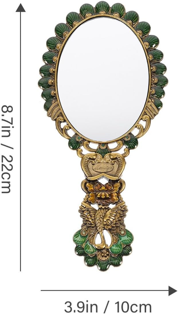 PACKOVE Vintage Handspiegel Gothic Handspiegel Handschminkspiegel Retro Faltbare für Mädchen und Damen