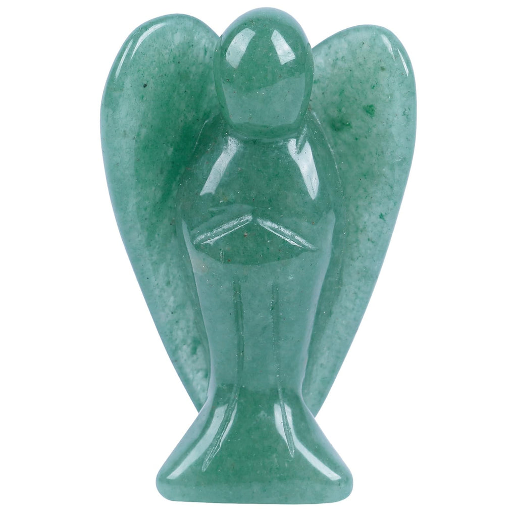 Natural Kambaba Jasper Guardian Angel Statue, Hand Carved Stone Healing Crystal Bag Figures Decoration, 5 cm