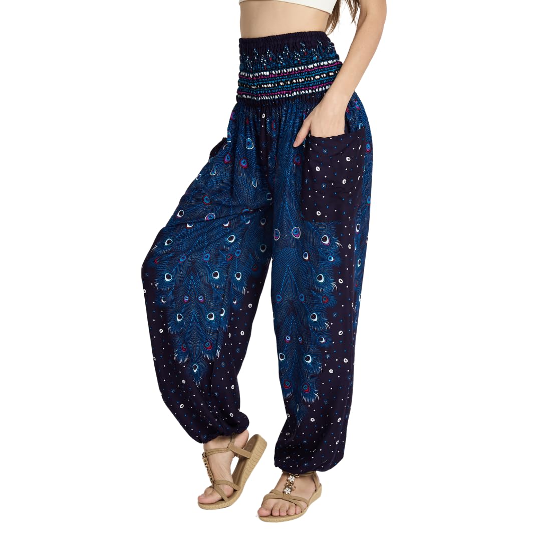 Tranquil Threads High-Waisted Boho Harem Yoga Pants for Women