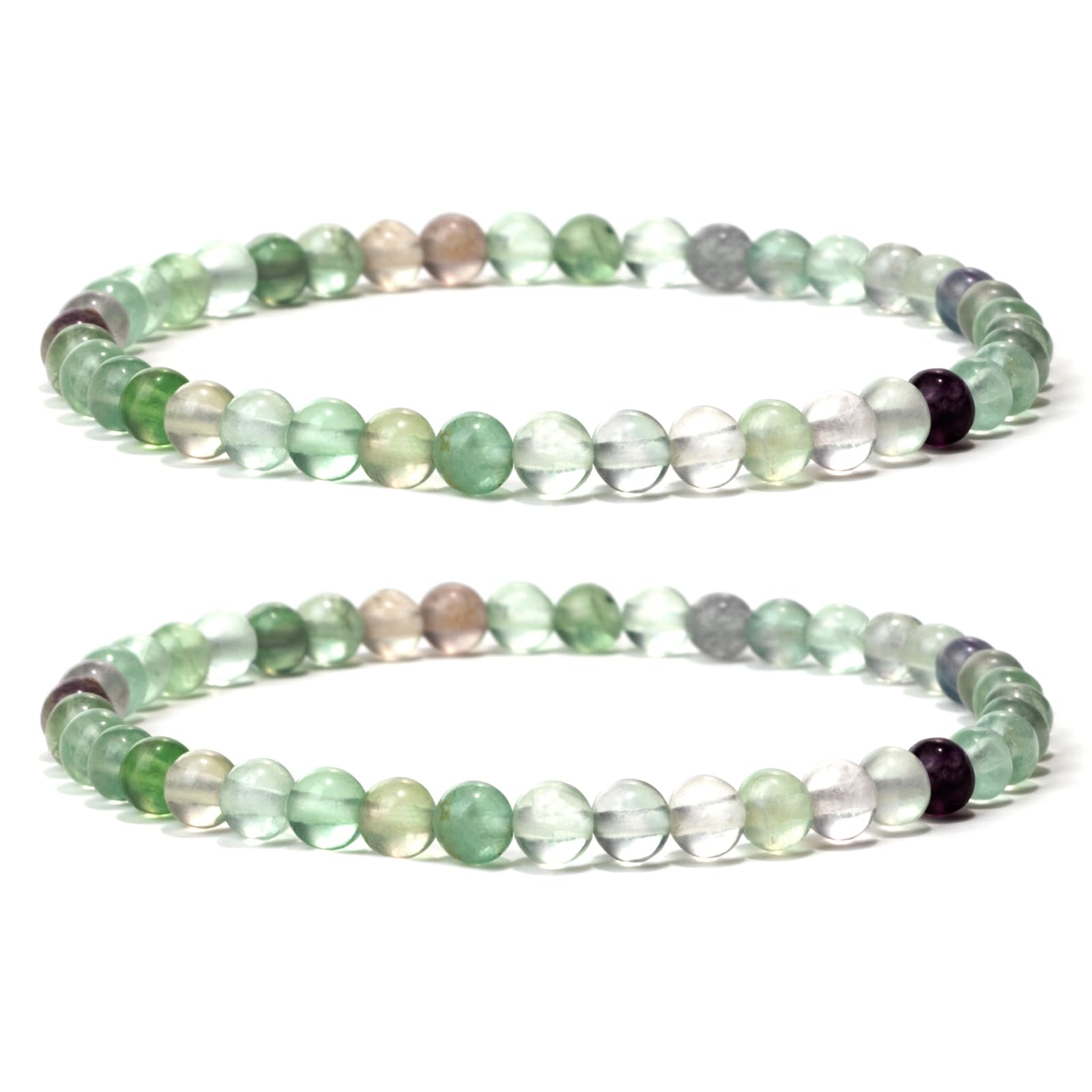 4 mm Stretch Bracelet Made of Real Natural Stone Beads, Healing Stone Bracelet, Yoga Bracelet for Women, Men, Lucky Bracelet, Friendship Bracelet, Replacement Beads Included