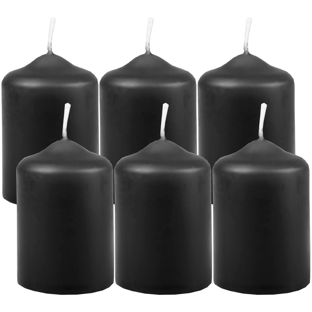 Wachskerzen Stumpenkerzen Braun Ø4cm x 6cm (6 Stück) Teelicht Durchmesser, in vielen Farben - Hergestellt in EU - Kerzen Blockkerzen - Wachs