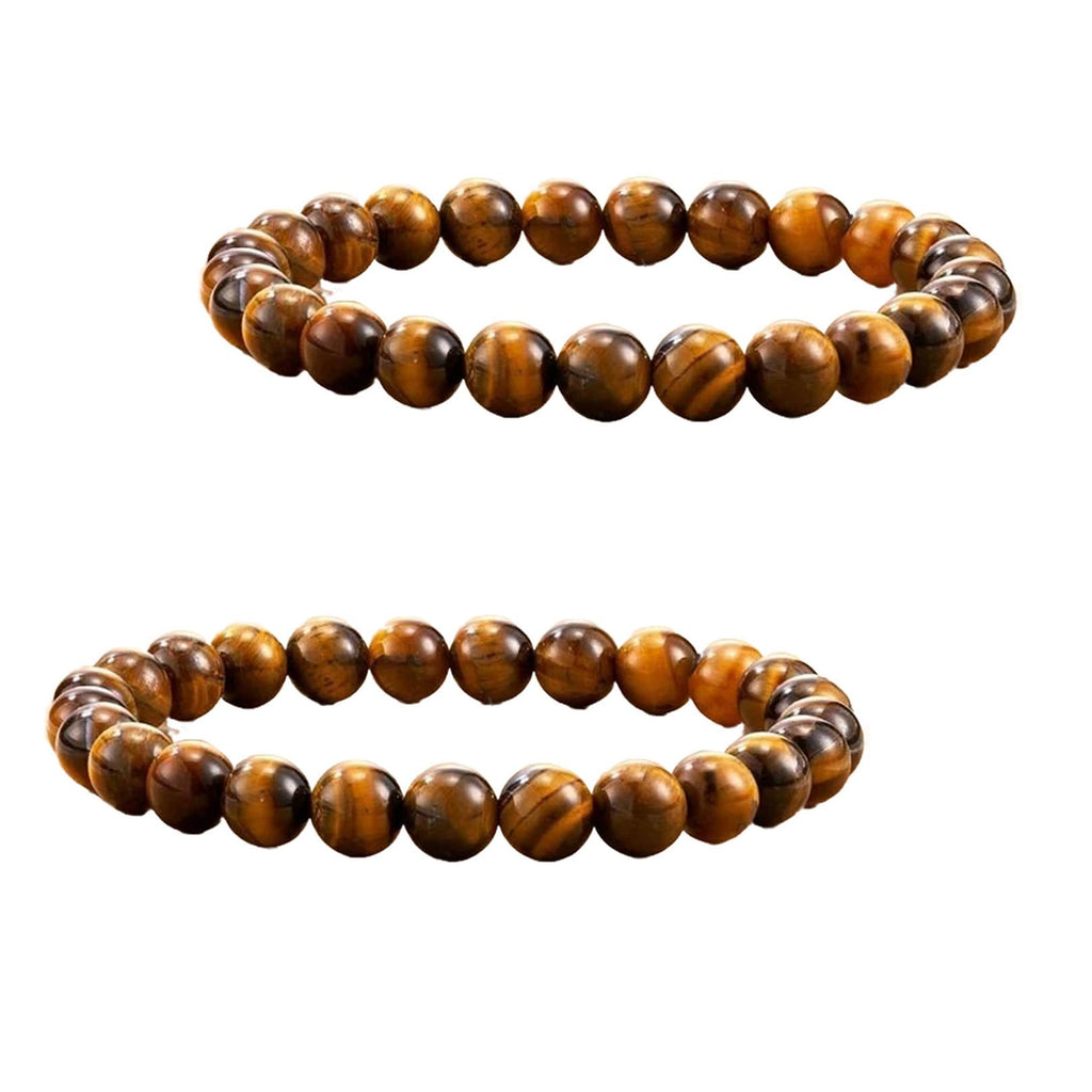 2 Stück 8mm Schwarzer Obsidian Perlenarmband,Handgefertigte Echte Natursteine Armbänder,Herren,Damen Chakren Perlenarmband,Handmade Echte Naturstein Perlen Heilsteine ArmbandKristalle