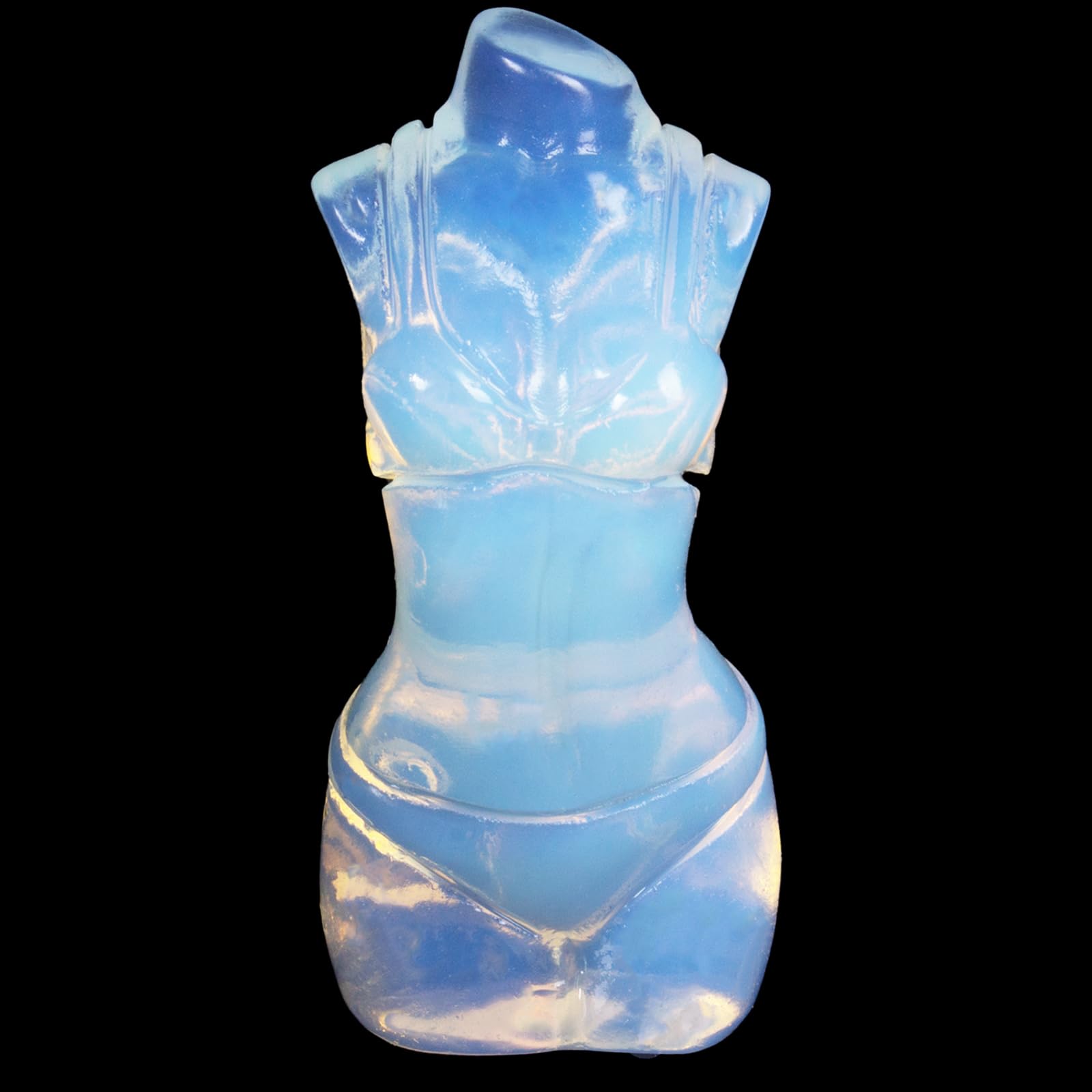 Rose Quartz Goddess Statue,1.6 Inch Hand Carved Healing Crystal for Meditation,Yoga,Chakra Balancing,Reiki Spiritual Gift,Pocket-Sized Home Decor