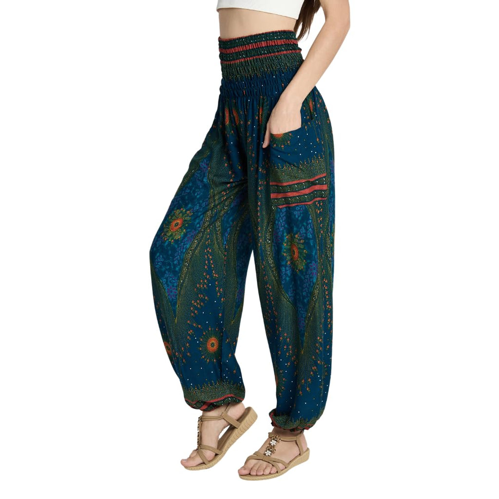 Tranquil Threads High-Waisted Boho Harem Yoga Pants for Women