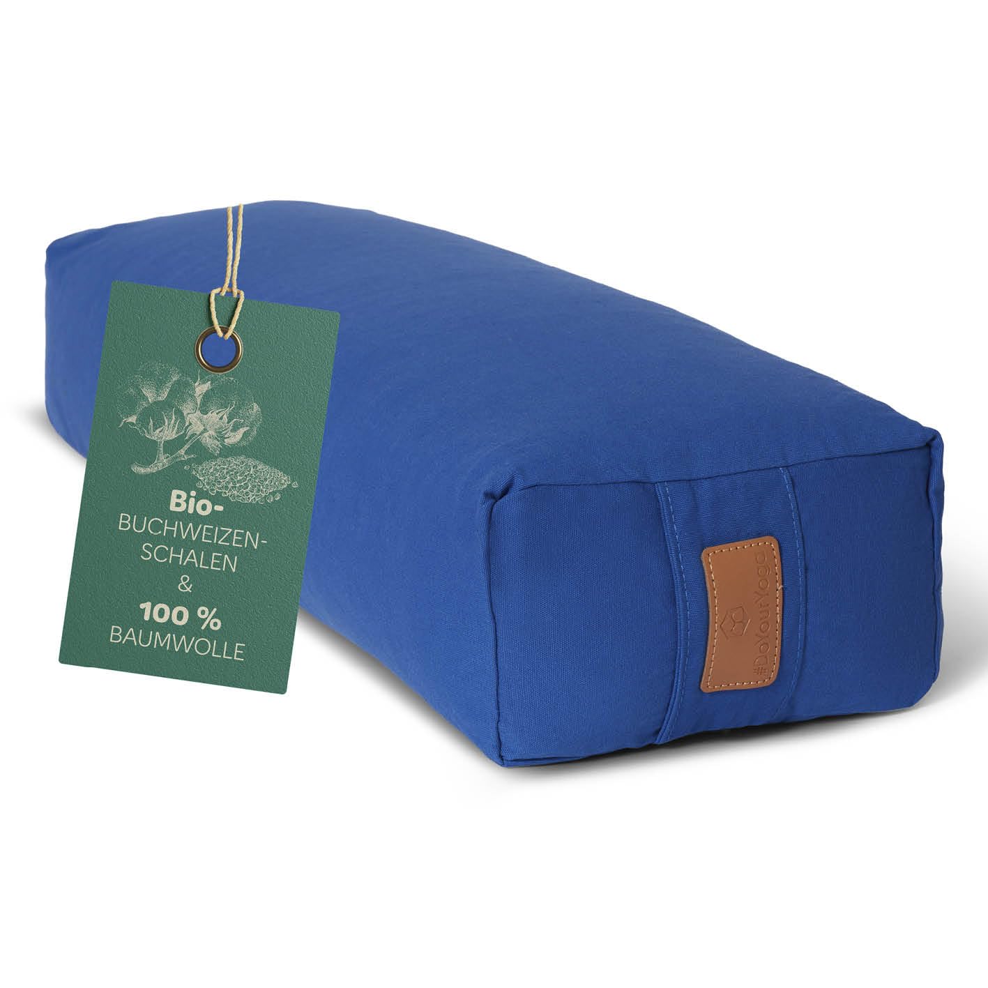 #DoYourYoga Yogabolster »Paravati« 67cm x 13cm | Gefüllt mit Bio-Dinkelspelz (KBA) oder Bio-Buchweizenschalen (KBA) | Yogakissen mit waschbarem Bezug | Sitzkissen & Zafukissen für Yin Yoga