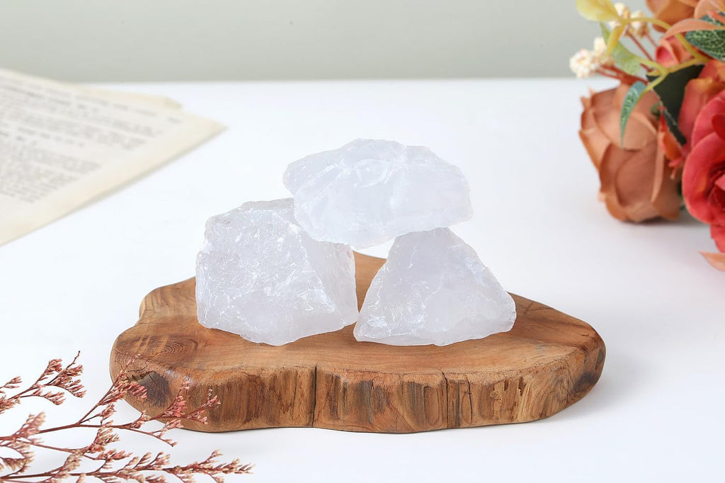 XIANNVXI Bergkristall Große Rohstein Naturstein Bergkristall Stein Echt Rauher Kristalle Klarer Quarz Steine Reiki Premium Wasserstein Meditation Zubehör Esoterik Geschenke 4.5–5.5 cm,1PC