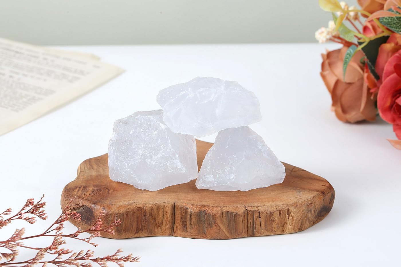 XIANNVXI Bergkristall Große Rohstein Naturstein Bergkristall Stein Echt Rauher Kristalle Klarer Quarz Steine Reiki Premium Wasserstein Meditation Zubehör Esoterik Geschenke 4.5–5.5 cm,1PC