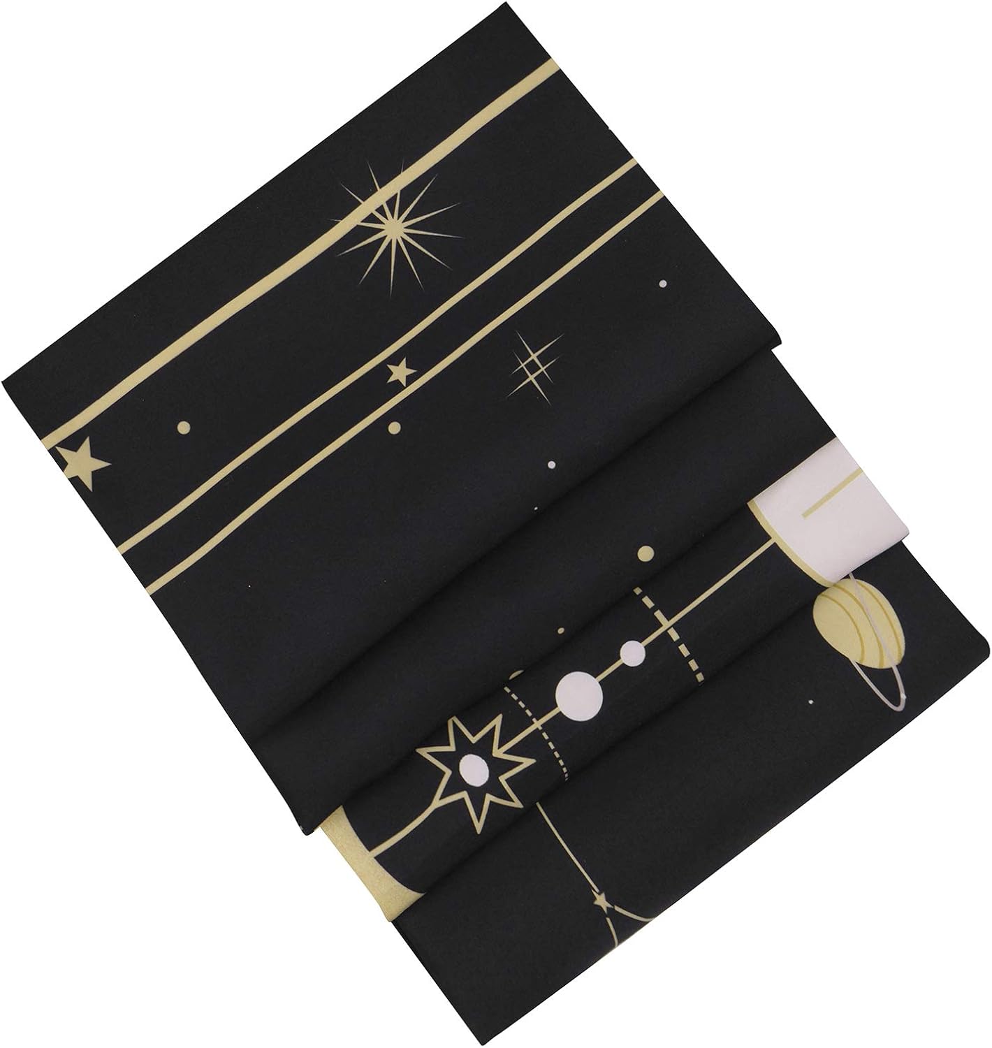 Yugarlibi Mondphasen Wandteppich Mysteriöser Konstellation Sternenhimmel Tarotkarten Wandbehang Ästhetische Retro Astrologie Wandkunst für Schlafzimmer Wohnzimmer Schwarz 150x130cm
