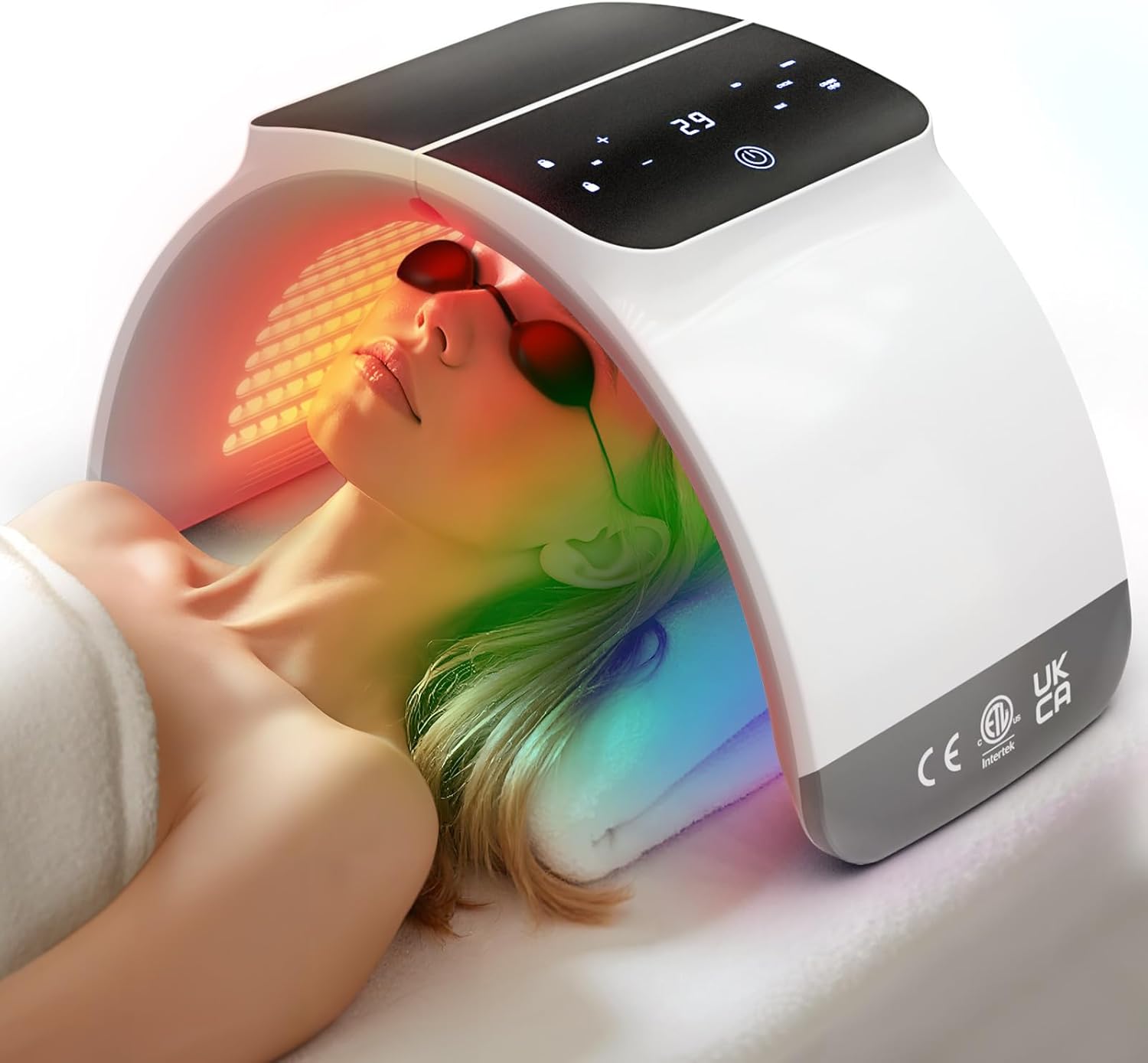 Bestqool LED-Lichttherapie – 6 Farben mit Nahinfrarot-Licht LED, SPA Salon Gerät