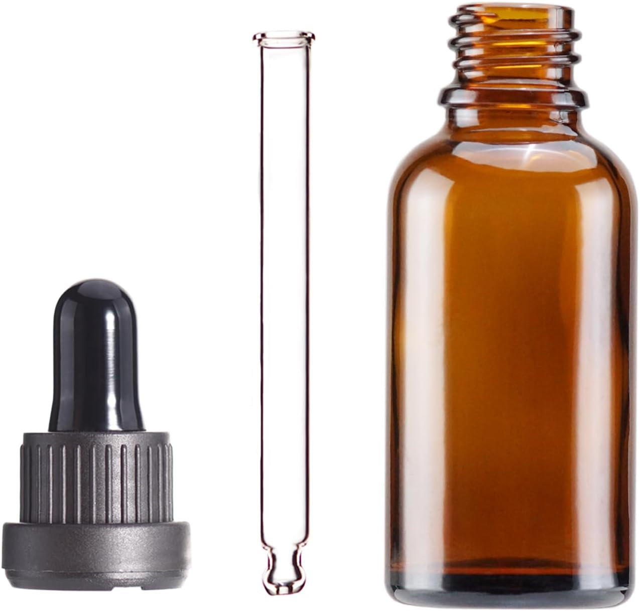 YIZHAO Pipettenflasche 30ml, Apothekerflasche Braunglas mit [Dropper Pipette Glas], Braunglasflasche für Ätherische Öl, Parfümöle,Aromatherapie,Düfte,Flüssigkeit – 6Pcs