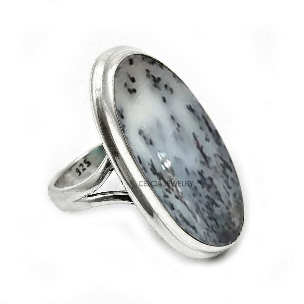 Large Oval Gemstone Handmade Jewellery, 925 Sterling Silver Tribal Ring, Engagement Gifts for Couples, Birthday Gifts for Men, Fathers Day Gifts, Promise Ring, Men's Gifts (Size 7.5, Charoite)
