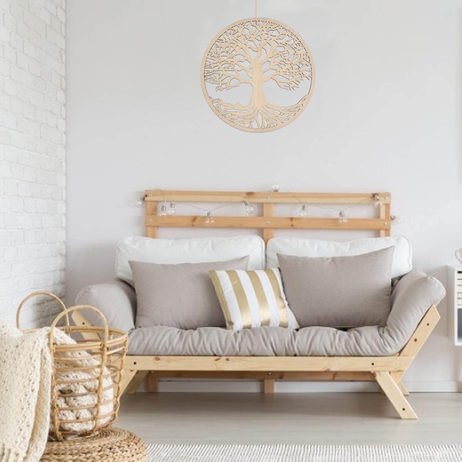 Pomurom Baum des Lebens Wanddeko, 28CM Heilige Geometrie aus Wandkunst, Grid Board Spirituelle Symbol für Yoga Meditation Zuhause Schlafzimmer Wohnzimmer Wandschmuck Dekoration