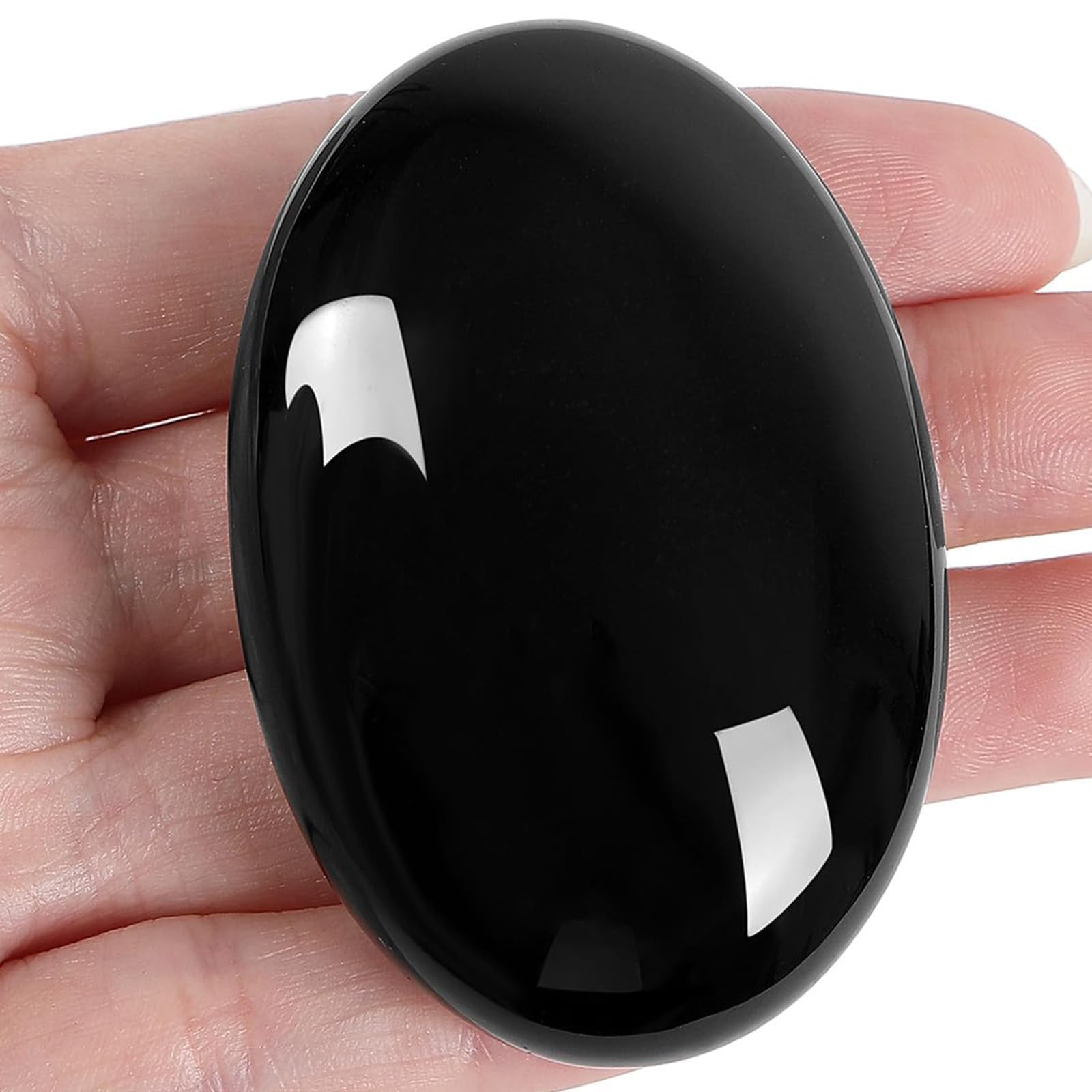 XIANNVXI 2.4 Inch Large Crystals Moonstone Gemstones Worry Stones Natural Labradorite Polished Oval Palm Bag Stone Healing Crystal Energy Stone Spiritual Gifts 1 Piece