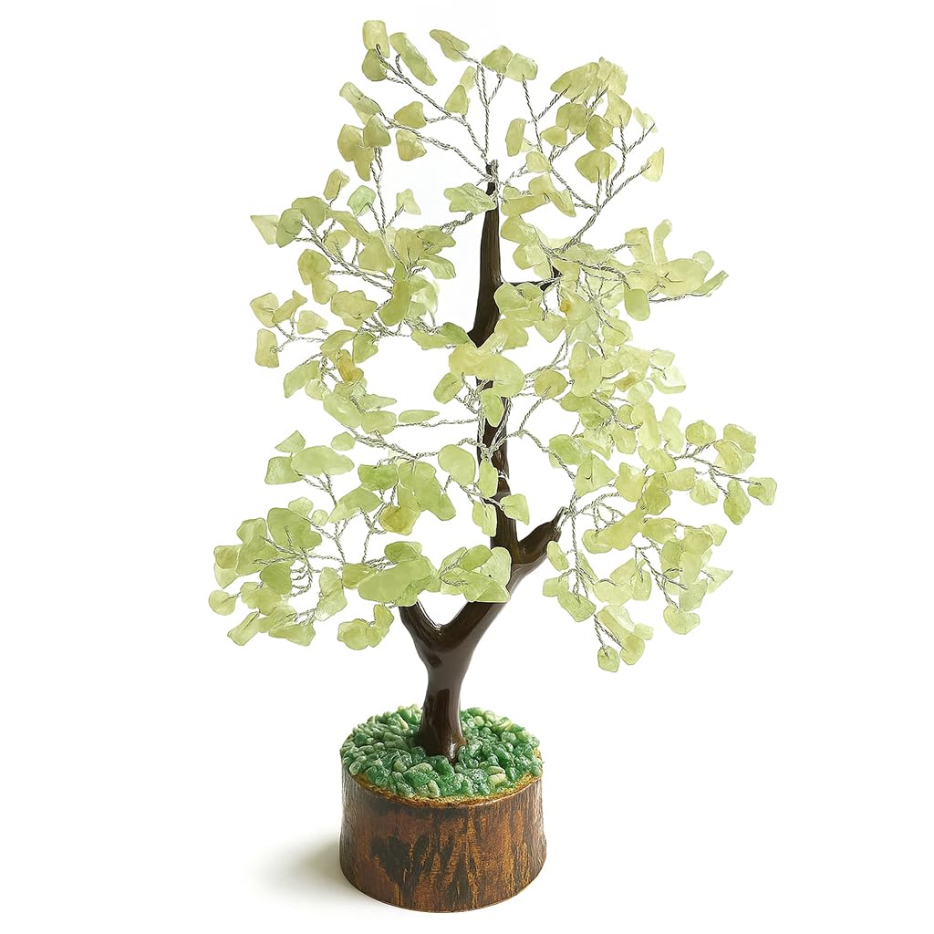 Edelsteinbaum - Kristallbaum Glücksbaum mit Echten Steinen - 7 Chakra Baum für Energieausgleich, Harmonischer Heilstein Baum, Deko Edelstein Baum für Meditation und Heilung - Steinbaum