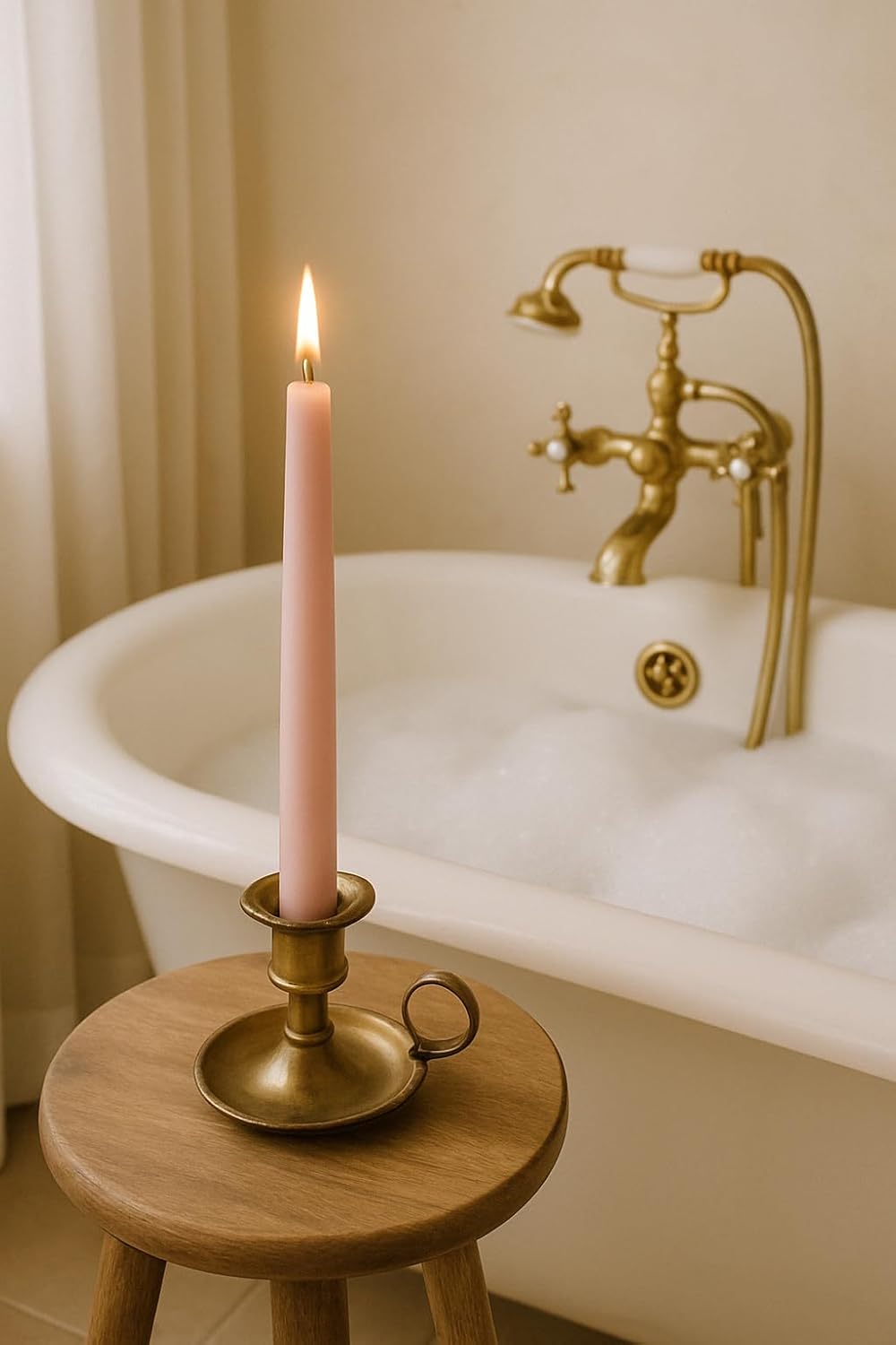 Nordring Pack of 12 Taper Candles 2.3 cm x 25 cm High Antique Pink - RAL Certified, Drip Free & Low Smoke, Approximately 8 Hours Burn Time - Table Decoration & Candlestick