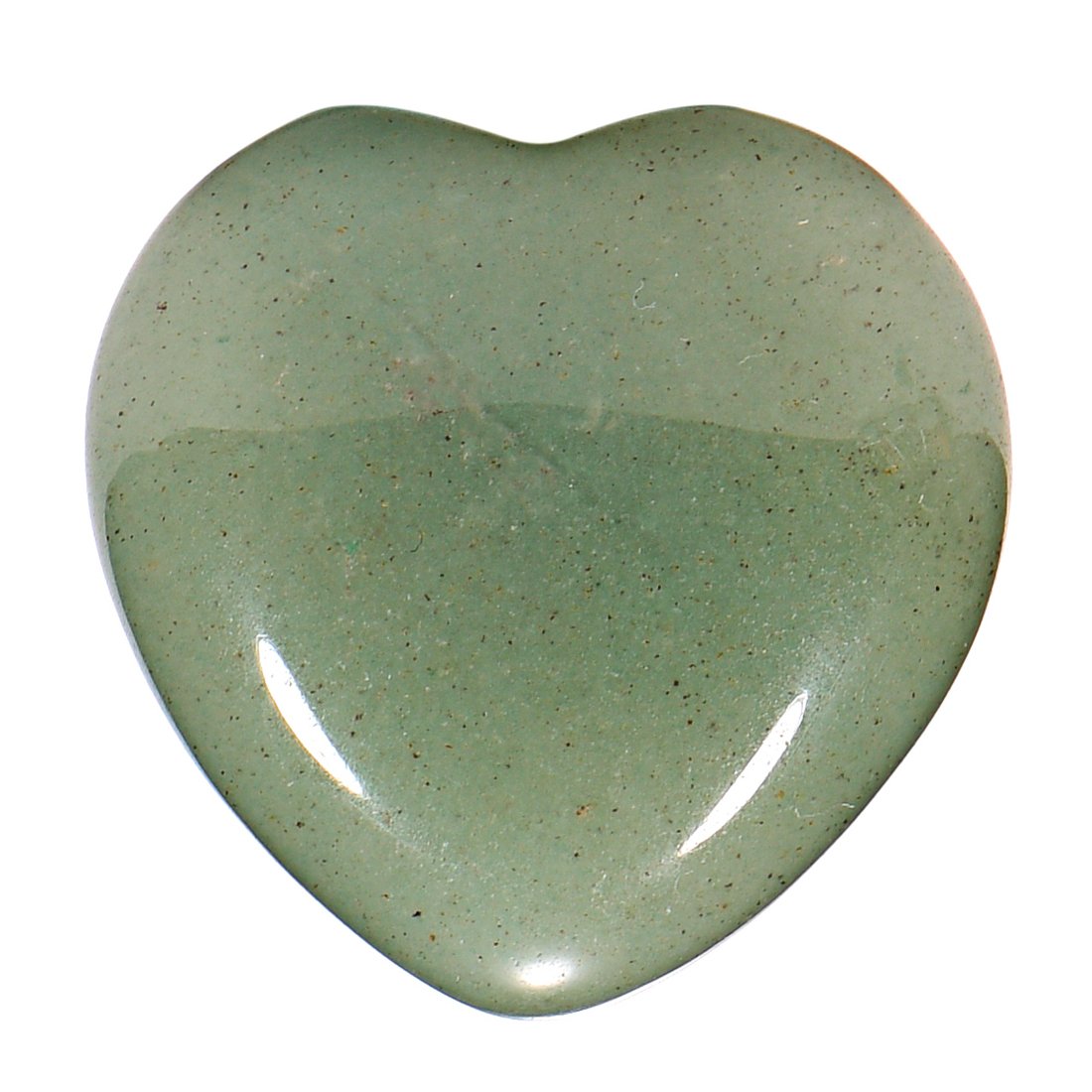 Morella Gemstone Heart Good Luck Charm, Stone Heart to Take with You, 3 cm, in Velvet Bag