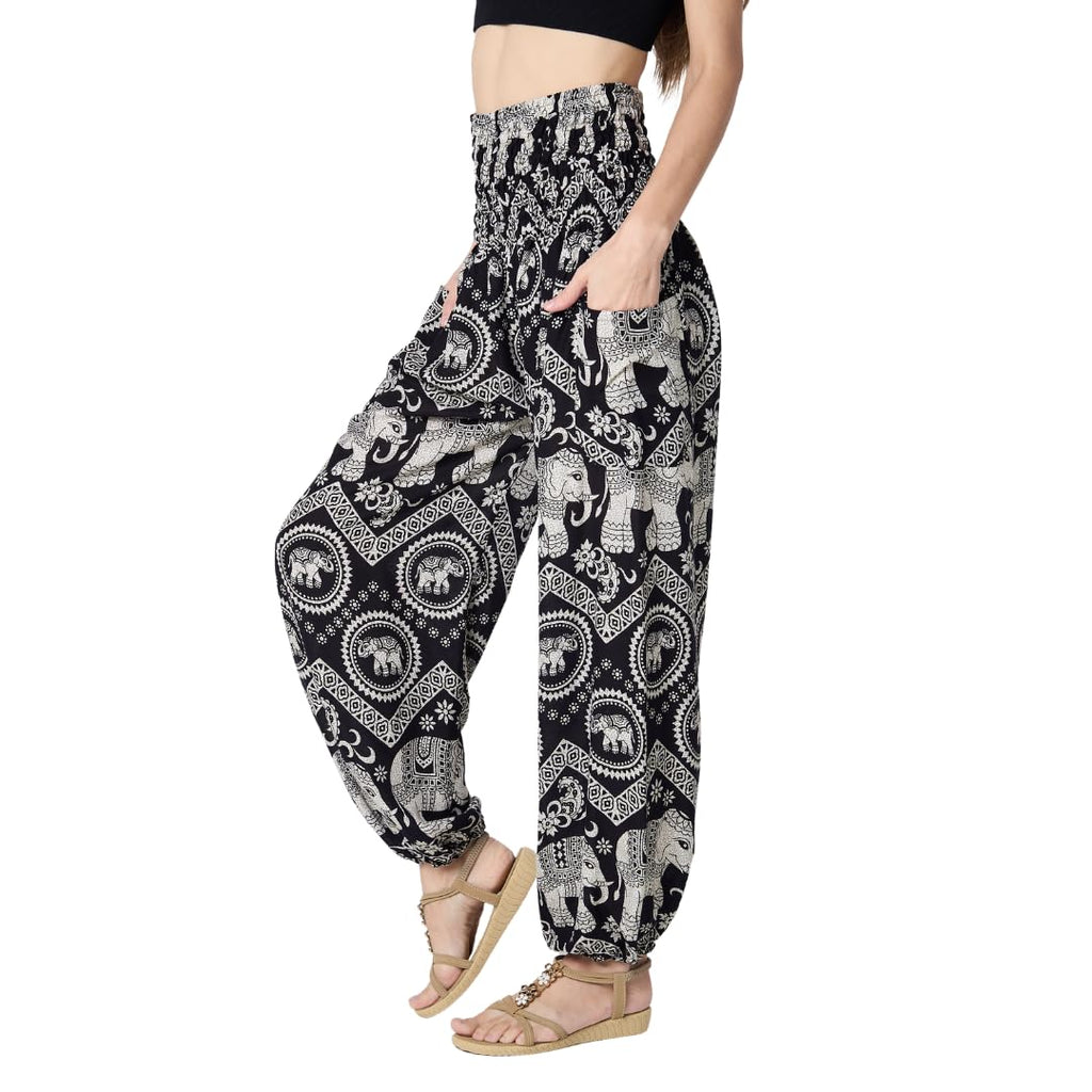 Tranquil Threads High-Waisted Boho Harem Yoga Pants for Women