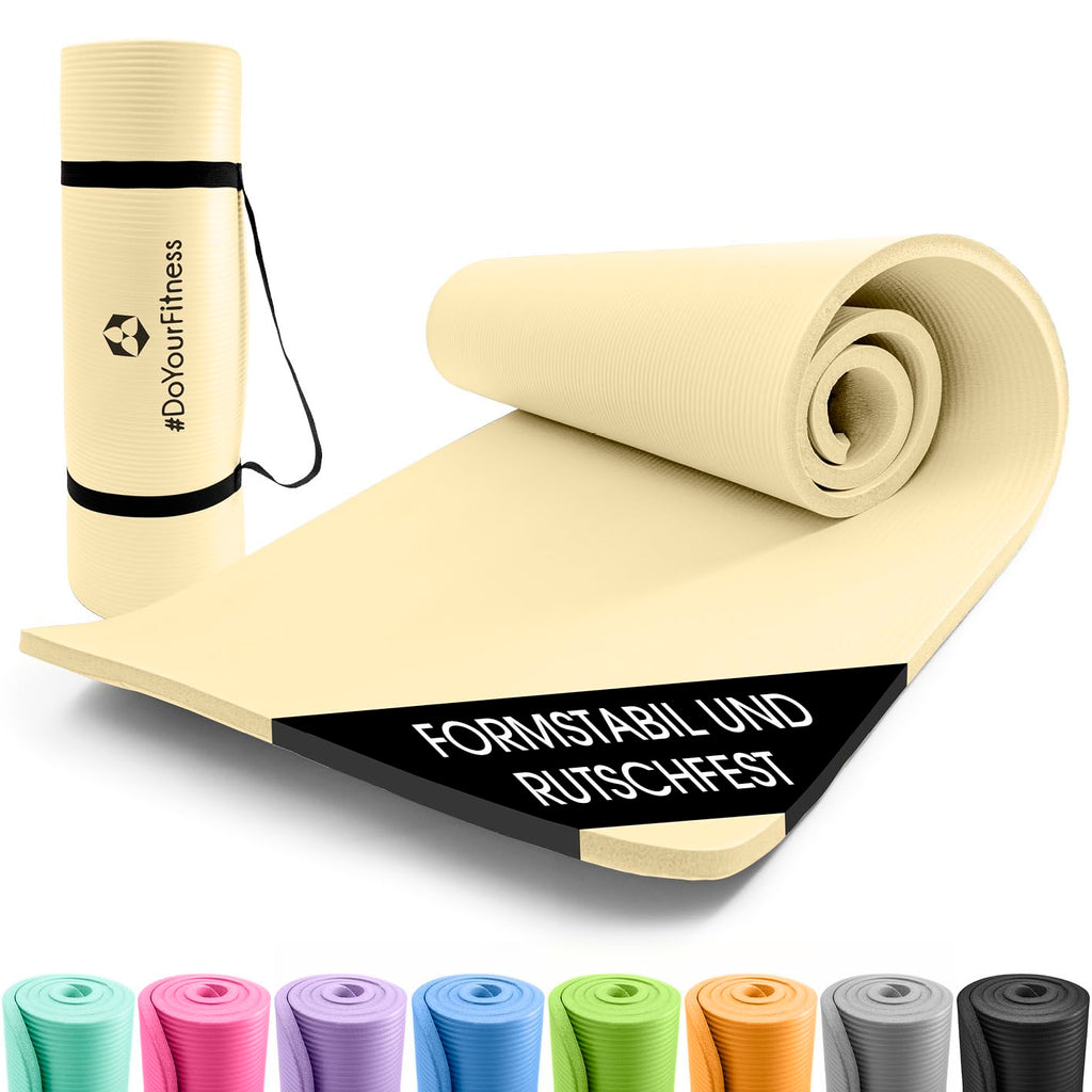 #DoYourFitness Yoga Mat Non-Slip. For Beginners and Advanced Users. Thickness from 0.8 cm to 2 cm. Joint-friendly Gymnastics Mat. 183 cm x 61 cm or XXL 190 cm x 100 cm (Suitable for Indoor/Outdoor)