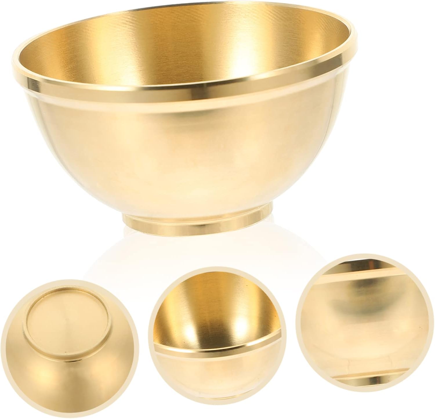Cabilock Bronze Decorative Bowl Set of 4 Buddha Sacrifice Bowls Made of Pure Copper Meditation Bowls Worship Bowl Altar Bowls Copper Bowl of the Temple Pot Lubricating Wiping Bowl Jewellery Tray