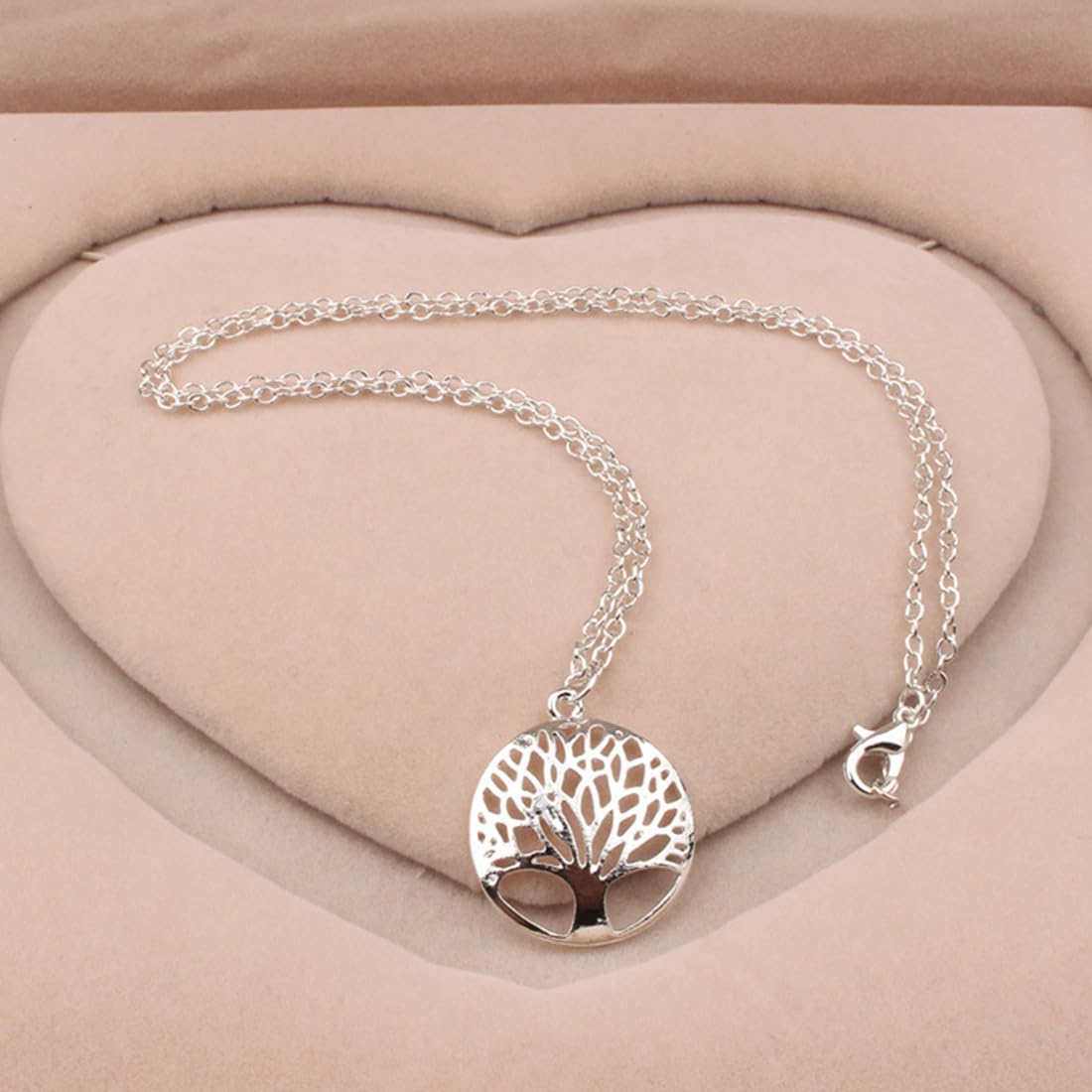 OPIURVY Lebensbaum Anhänger, 925 Sterling Silber Lebensbaum Kette, Baum des Lebens Kette, Damen Halskette Baum Des Lebens Geschenke für Frauen, Mutter, Schwester