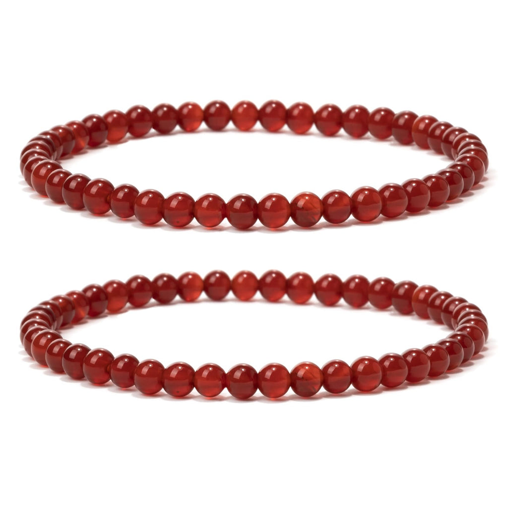4 mm Stretch Bracelet Made of Real Natural Stone Beads, Healing Stone Bracelet, Yoga Bracelet for Women, Men, Lucky Bracelet, Friendship Bracelet, Replacement Beads Included