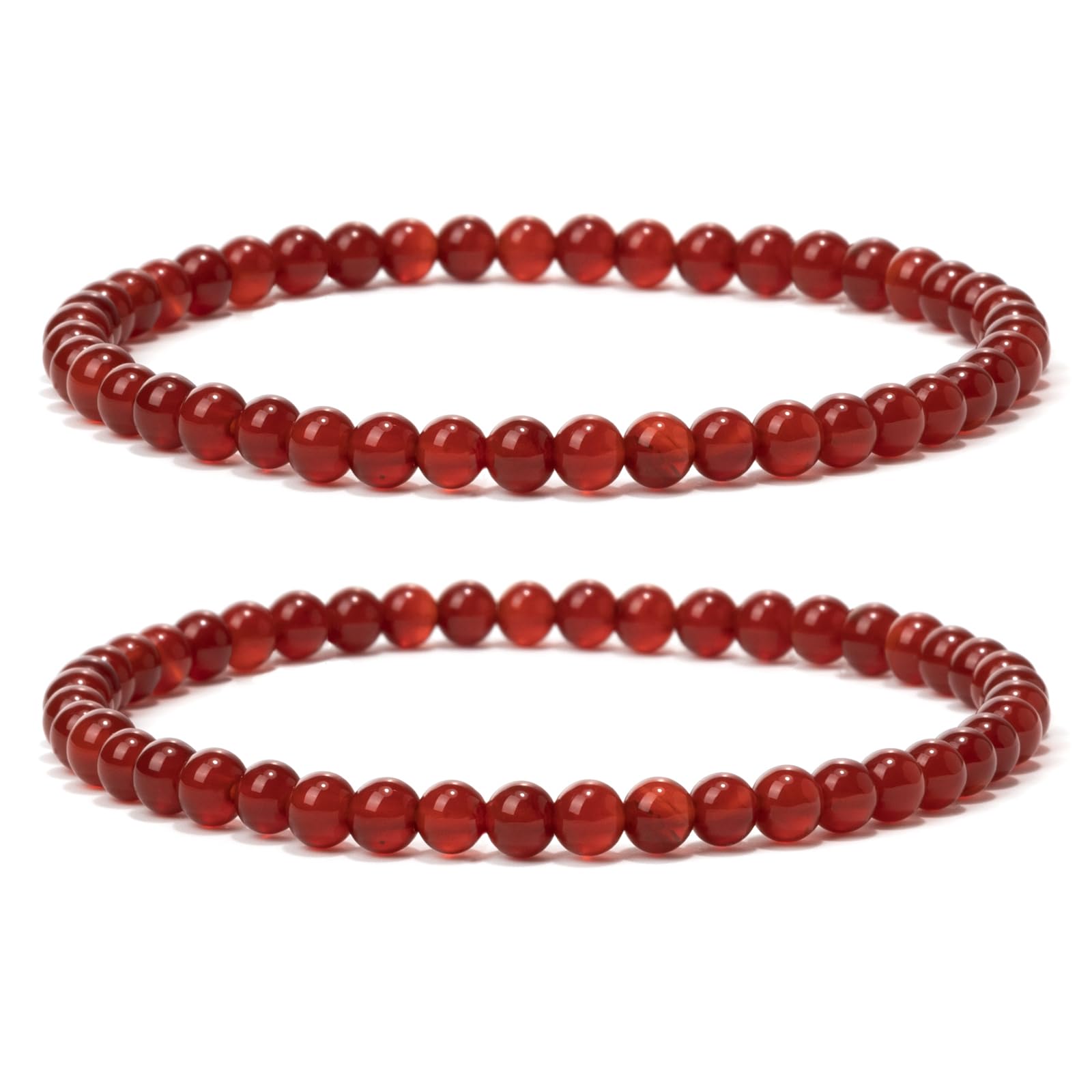 4 mm Stretch Bracelet Made of Real Natural Stone Beads, Healing Stone Bracelet, Yoga Bracelet for Women, Men, Lucky Bracelet, Friendship Bracelet, Replacement Beads Included