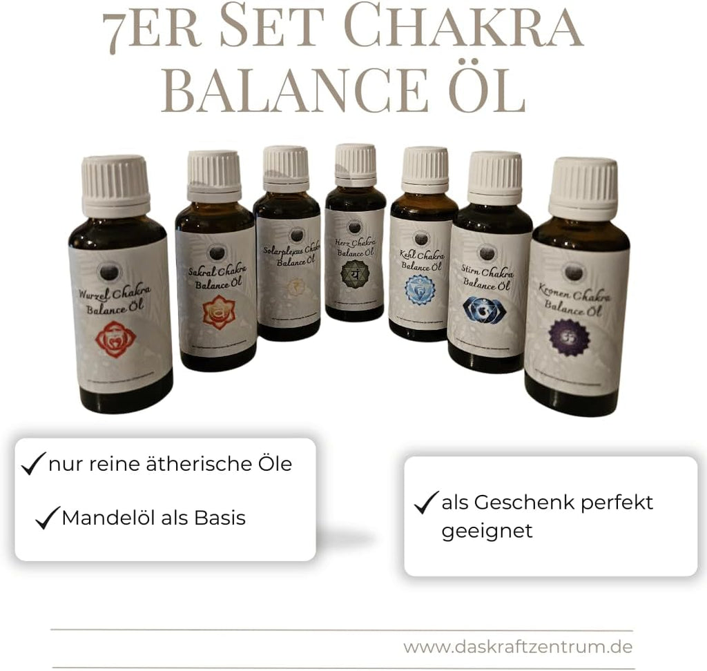Chakra Balance Öl (7 x 30 ml, 7er Set Chakra Balance Öl)